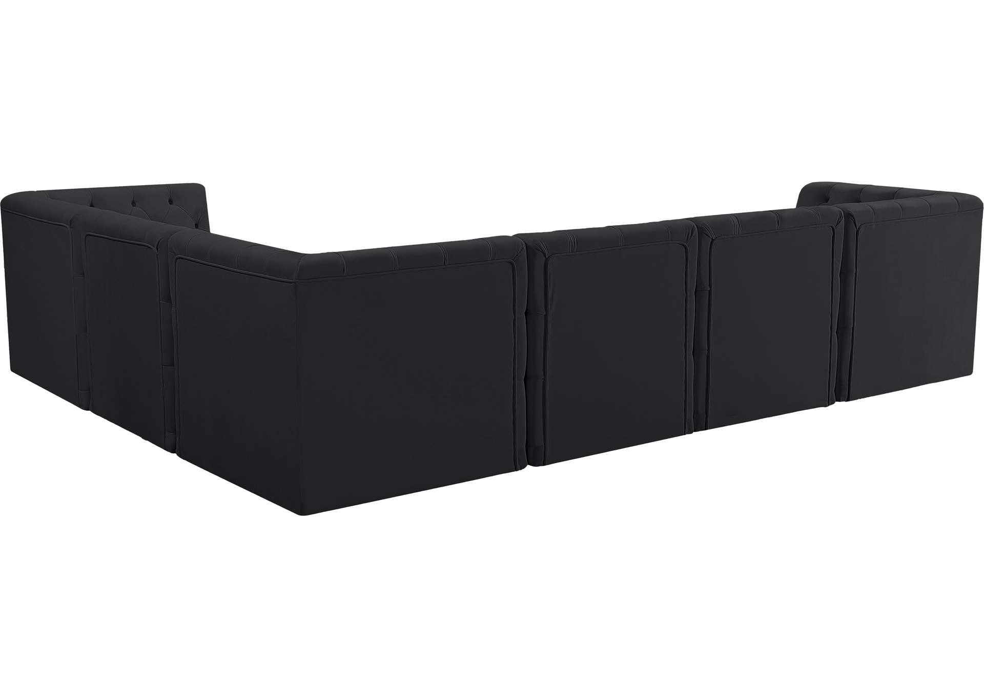 Tuft Black Velvet Modular Sectional,Meridian Furniture