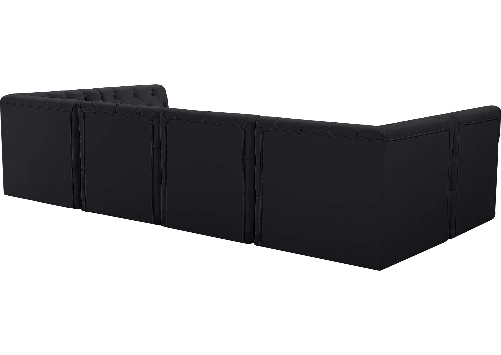 Tuft Black Velvet Modular Sectional,Meridian Furniture