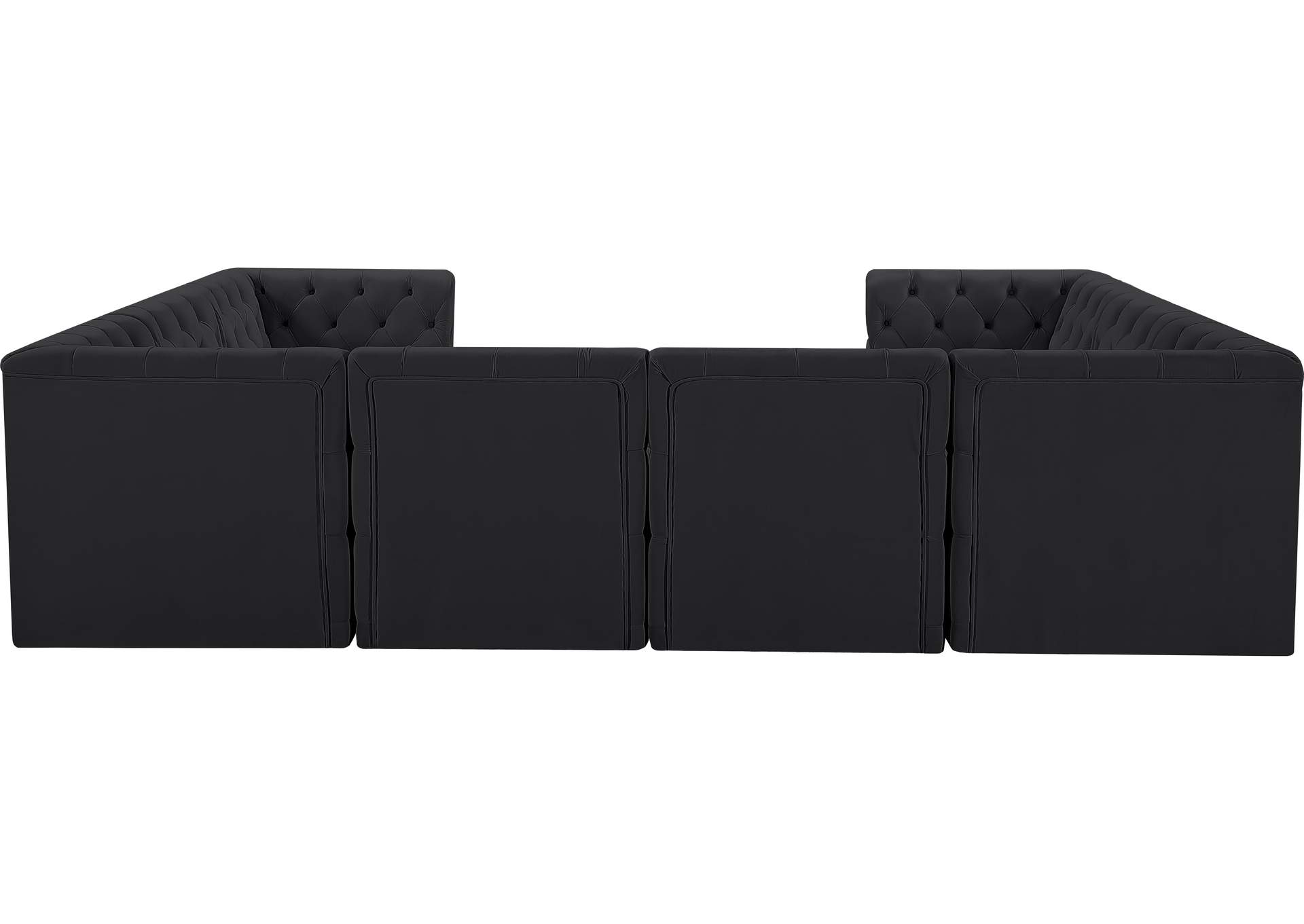 Tuft Black Velvet Modular Sectional,Meridian Furniture