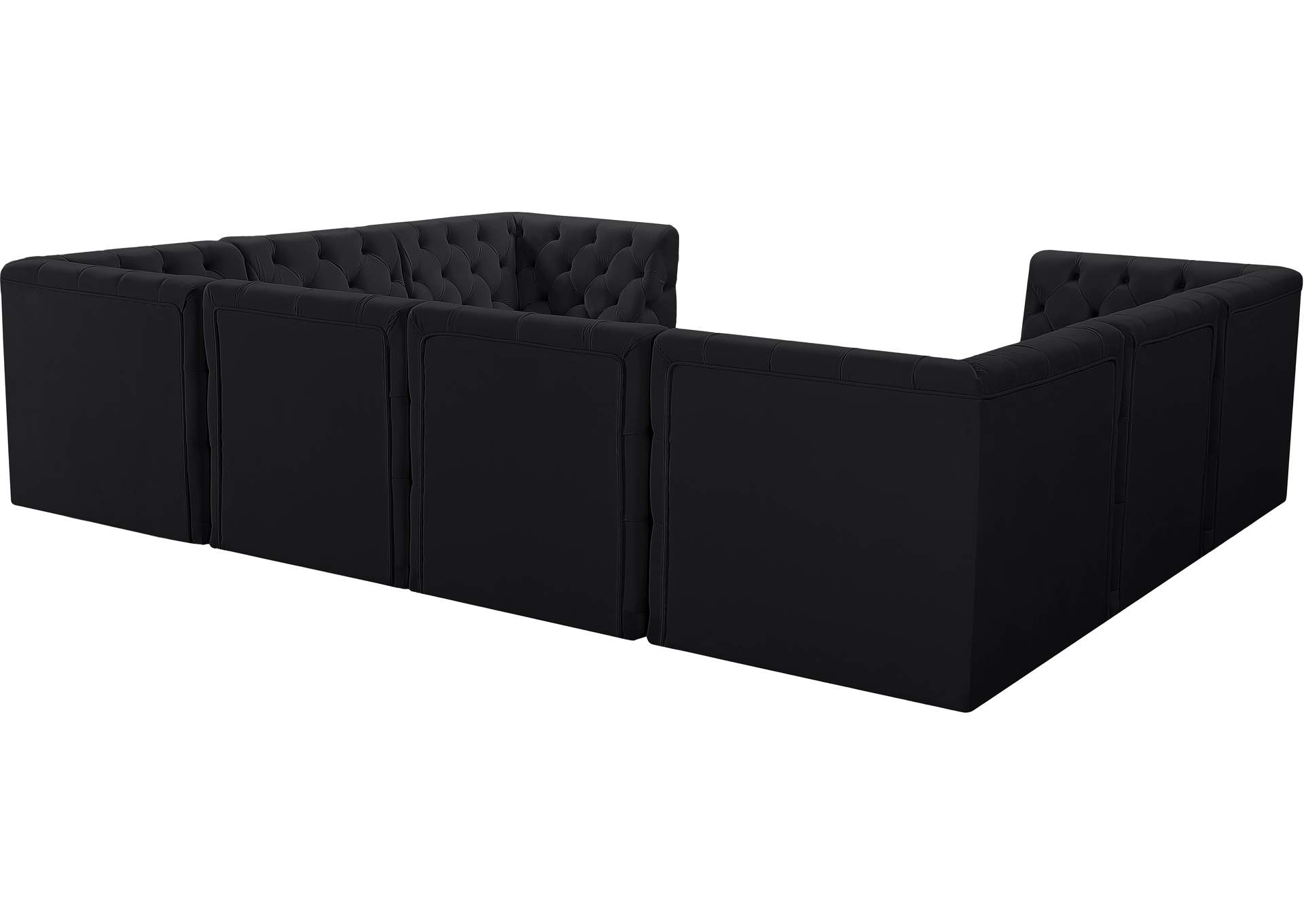 Tuft Black Velvet Modular Sectional,Meridian Furniture