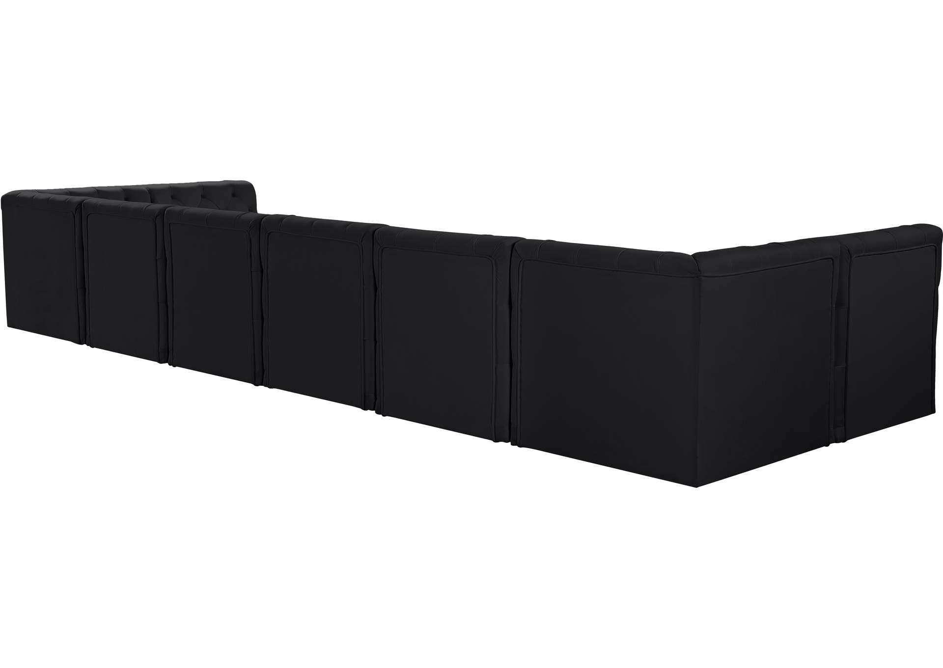 Tuft Black Velvet Modular Sectional,Meridian Furniture