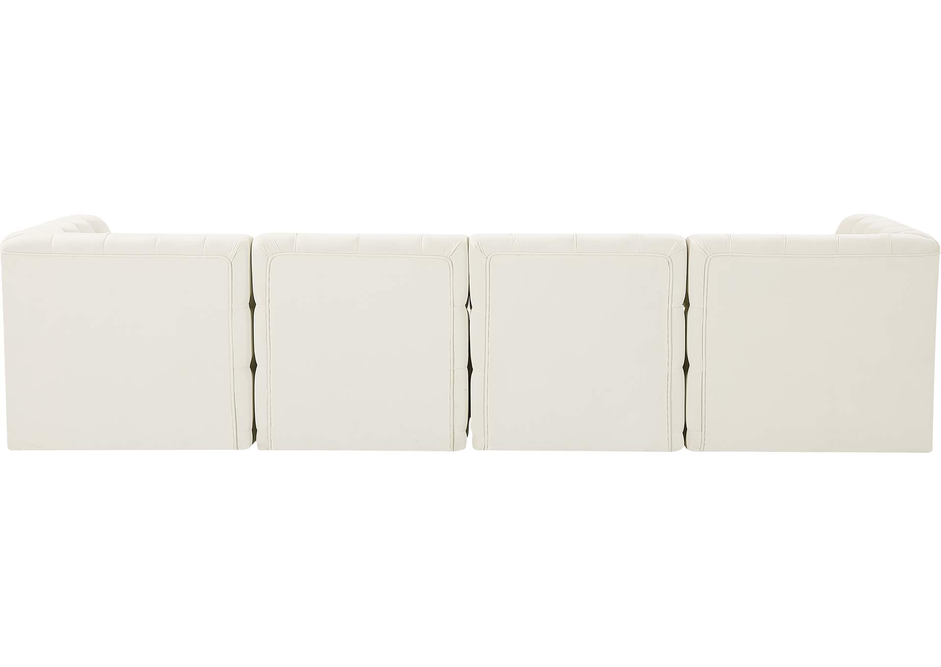 Tuft Cream Velvet Modular Sofa,Meridian Furniture