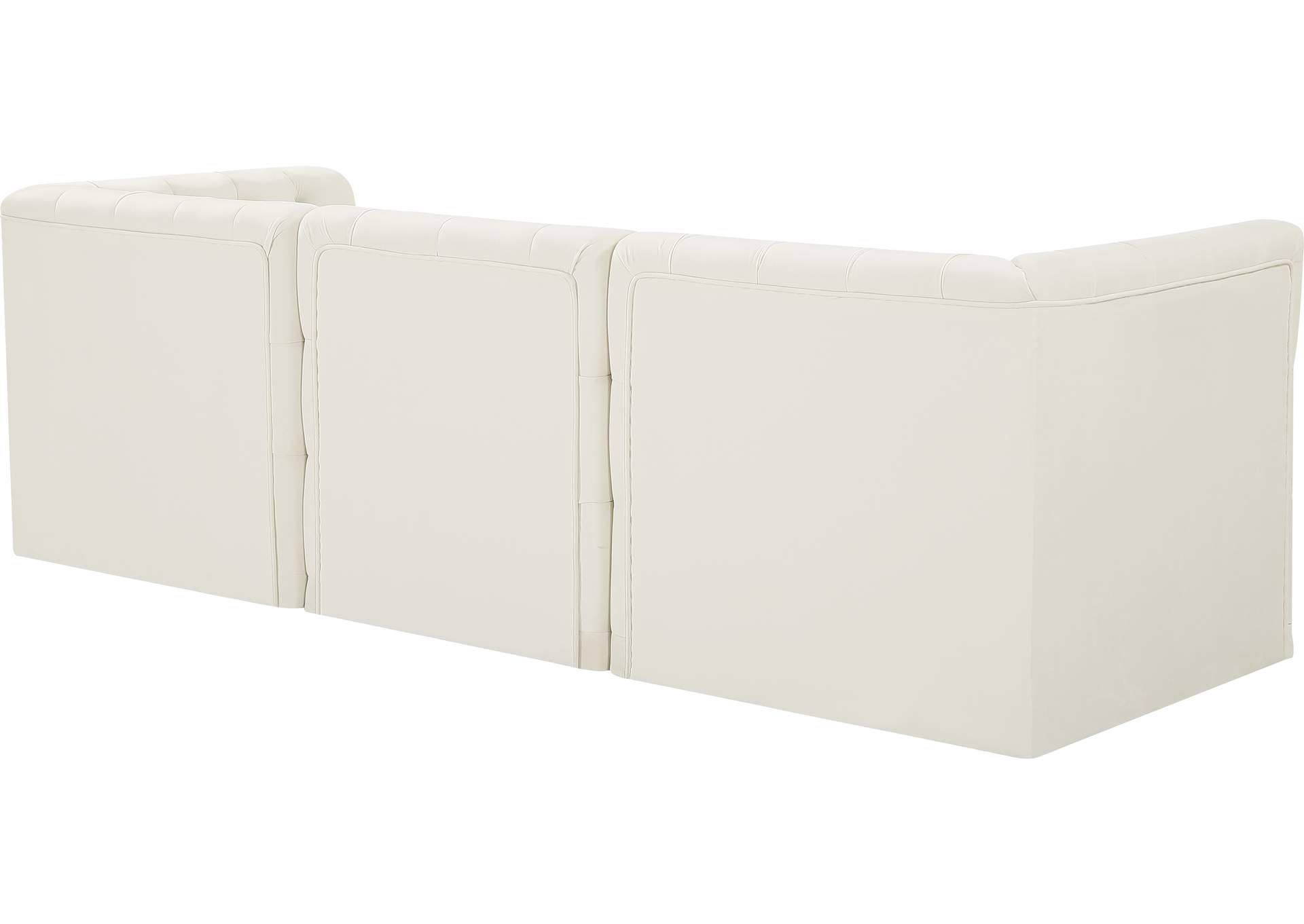 Tuft Cream Velvet Modular Sofa,Meridian Furniture