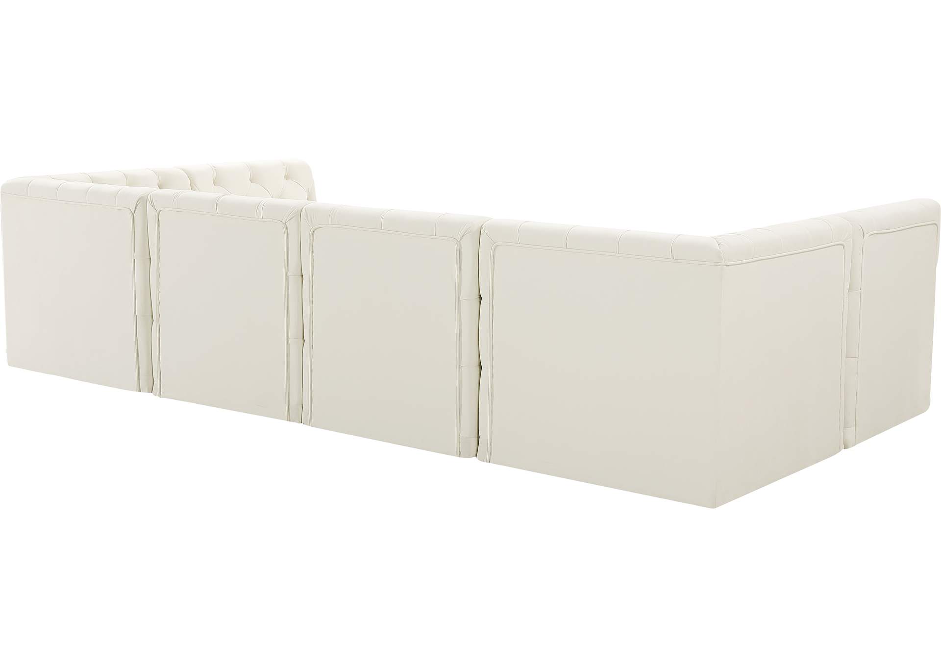 Tuft Cream Velvet Modular Sectional,Meridian Furniture