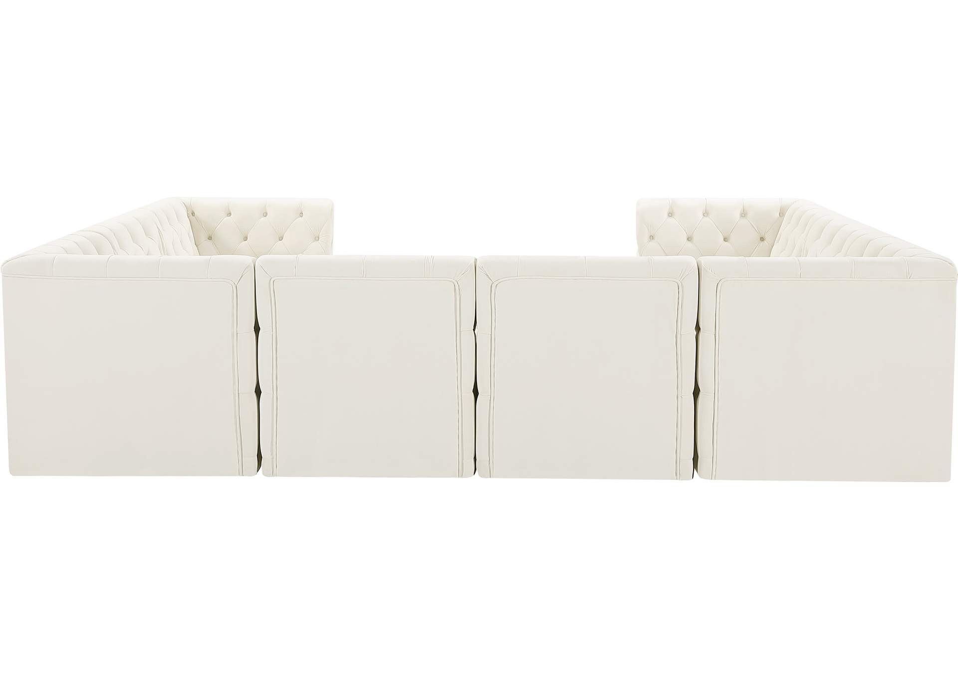 Tuft Cream Velvet Modular Sectional,Meridian Furniture