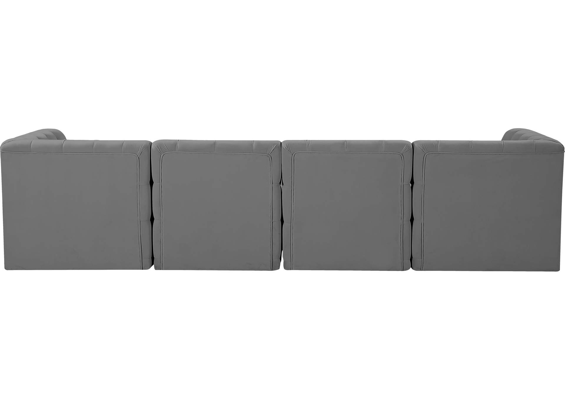 Tuft Grey Velvet Modular Sofa,Meridian Furniture