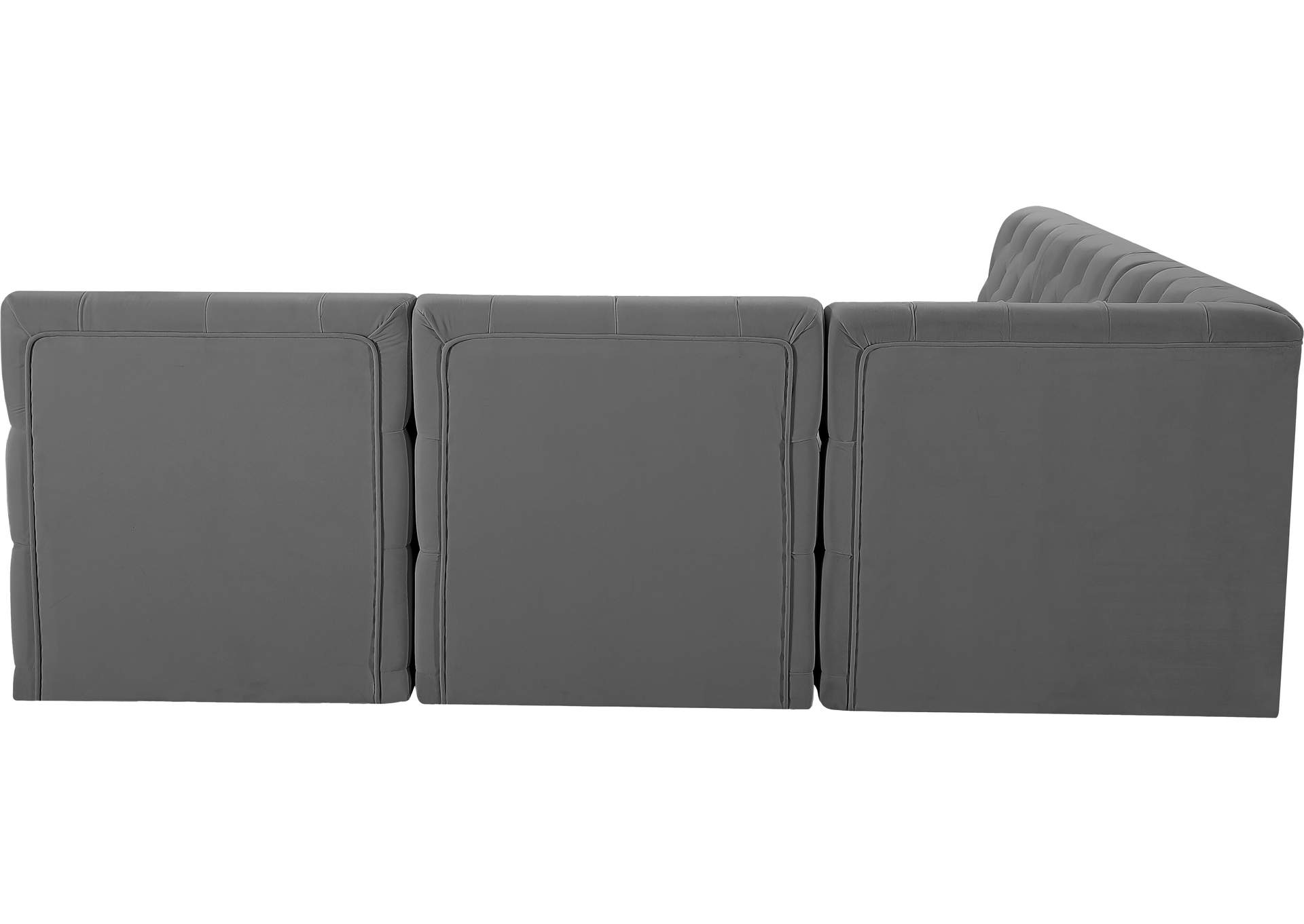 Tuft Grey Velvet Modular Sectional,Meridian Furniture