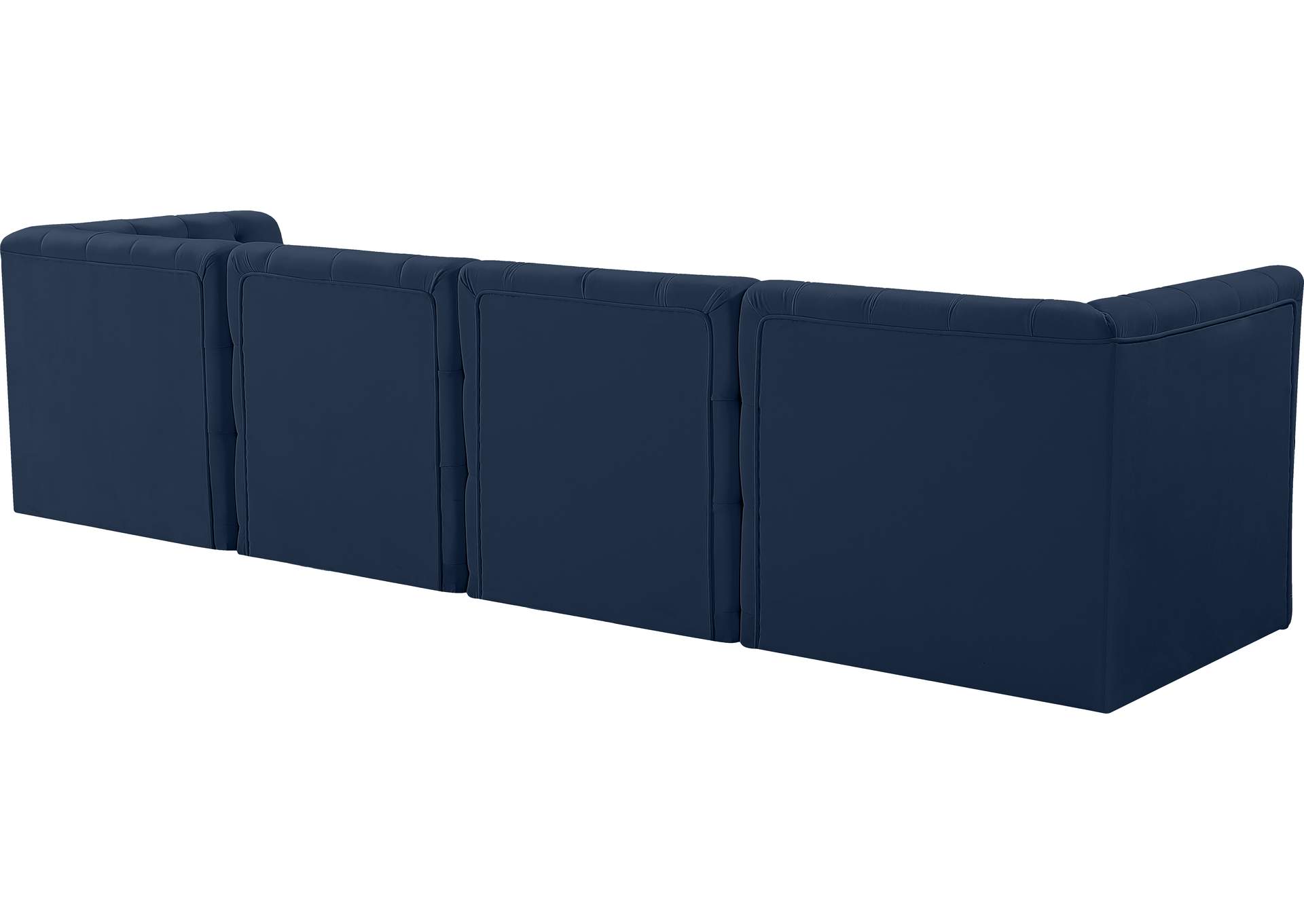 Tuft Navy Velvet Modular Sofa,Meridian Furniture