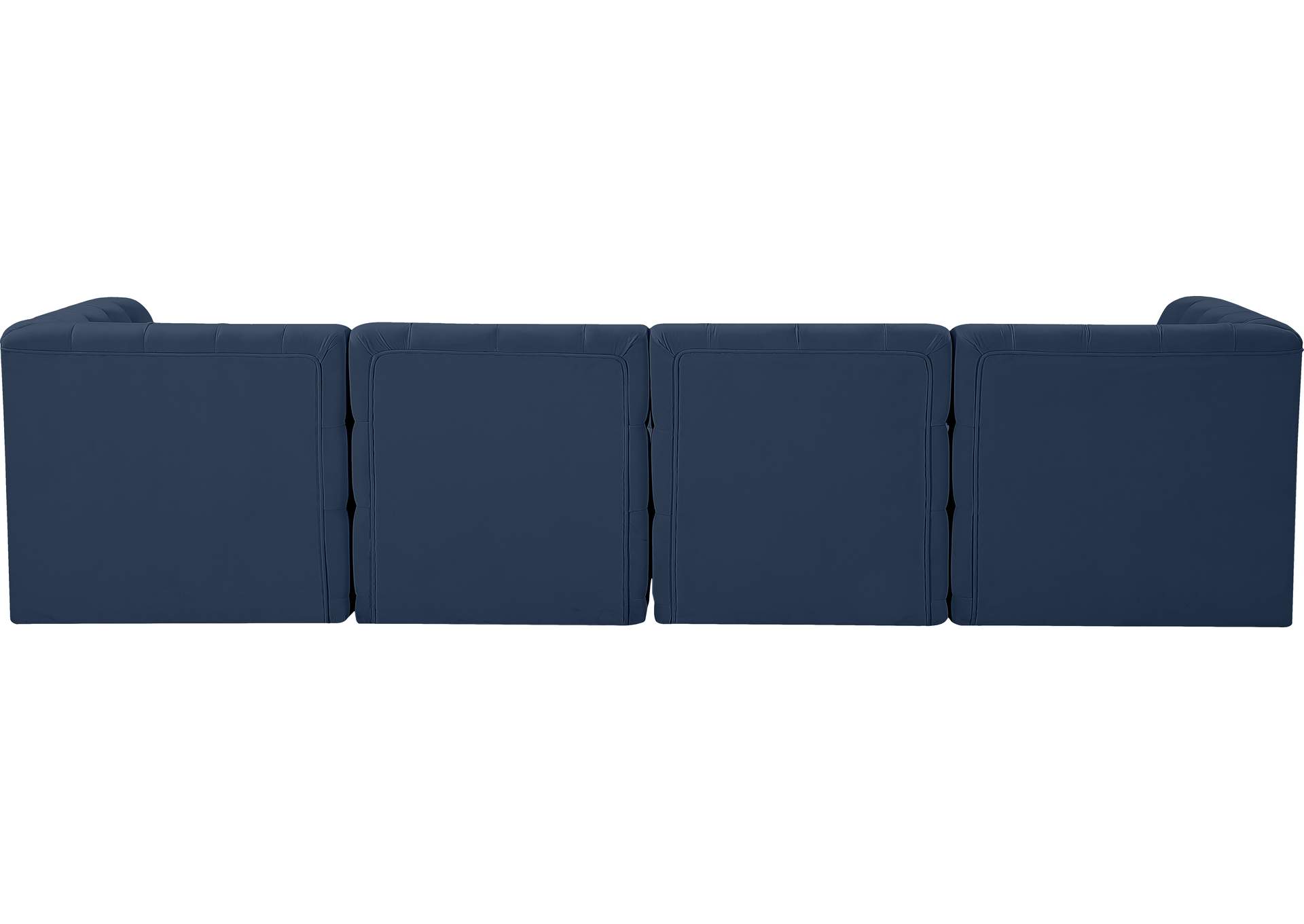 Tuft Navy Velvet Modular Sofa,Meridian Furniture