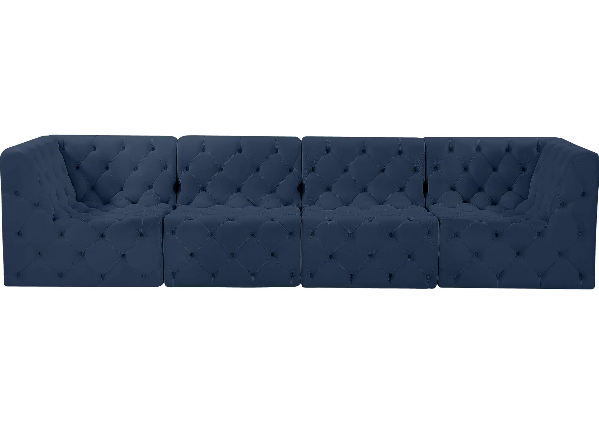 Tuft Navy Velvet Modular Sofa,Meridian Furniture