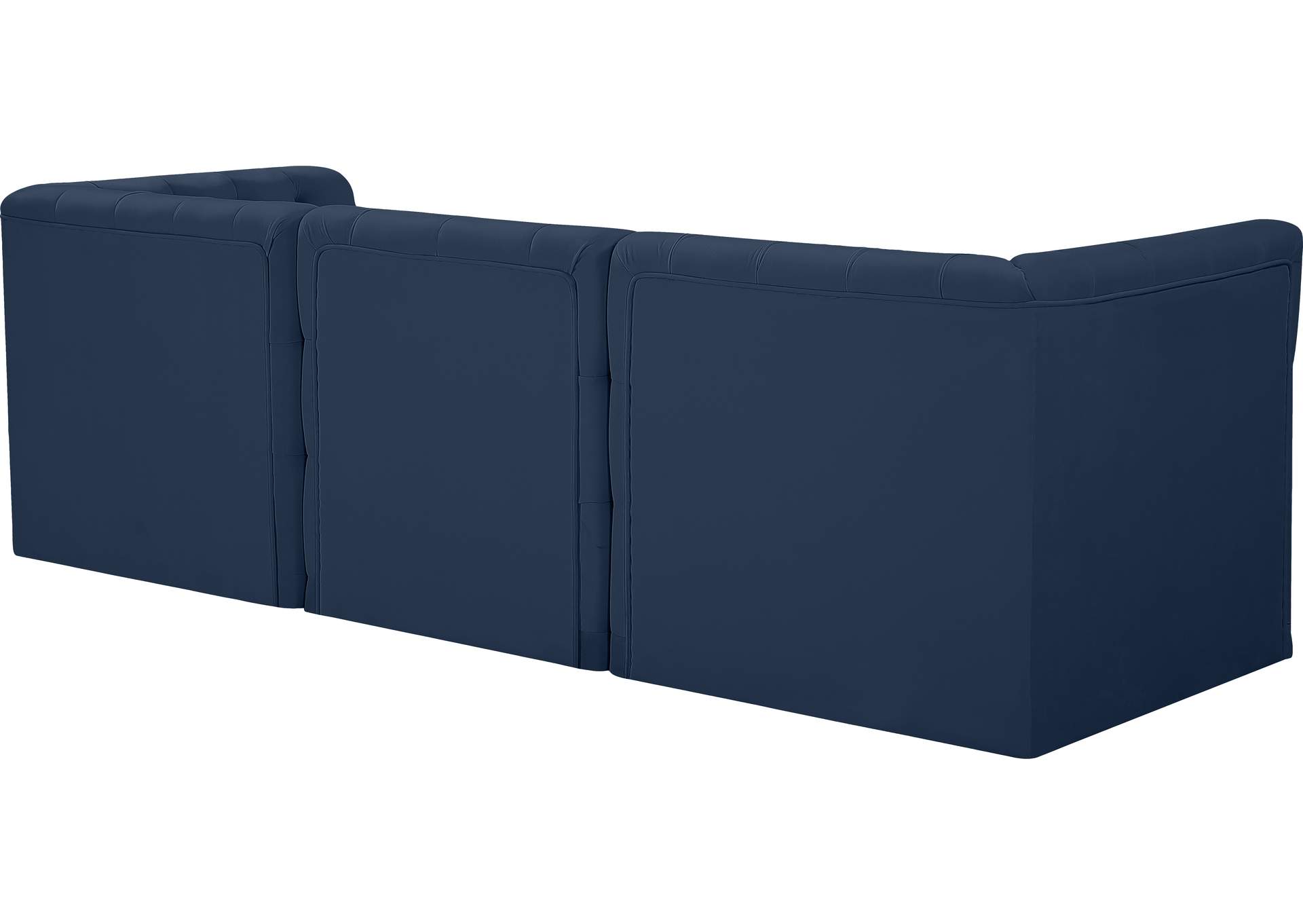 Tuft Navy Velvet Modular Sofa,Meridian Furniture