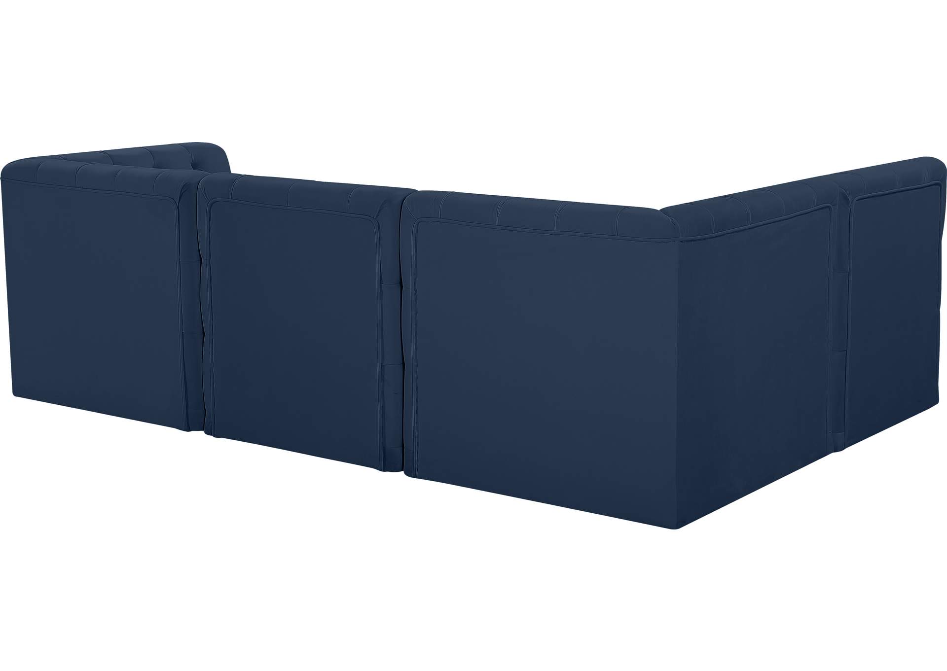 Tuft Navy Velvet Modular Sectional,Meridian Furniture