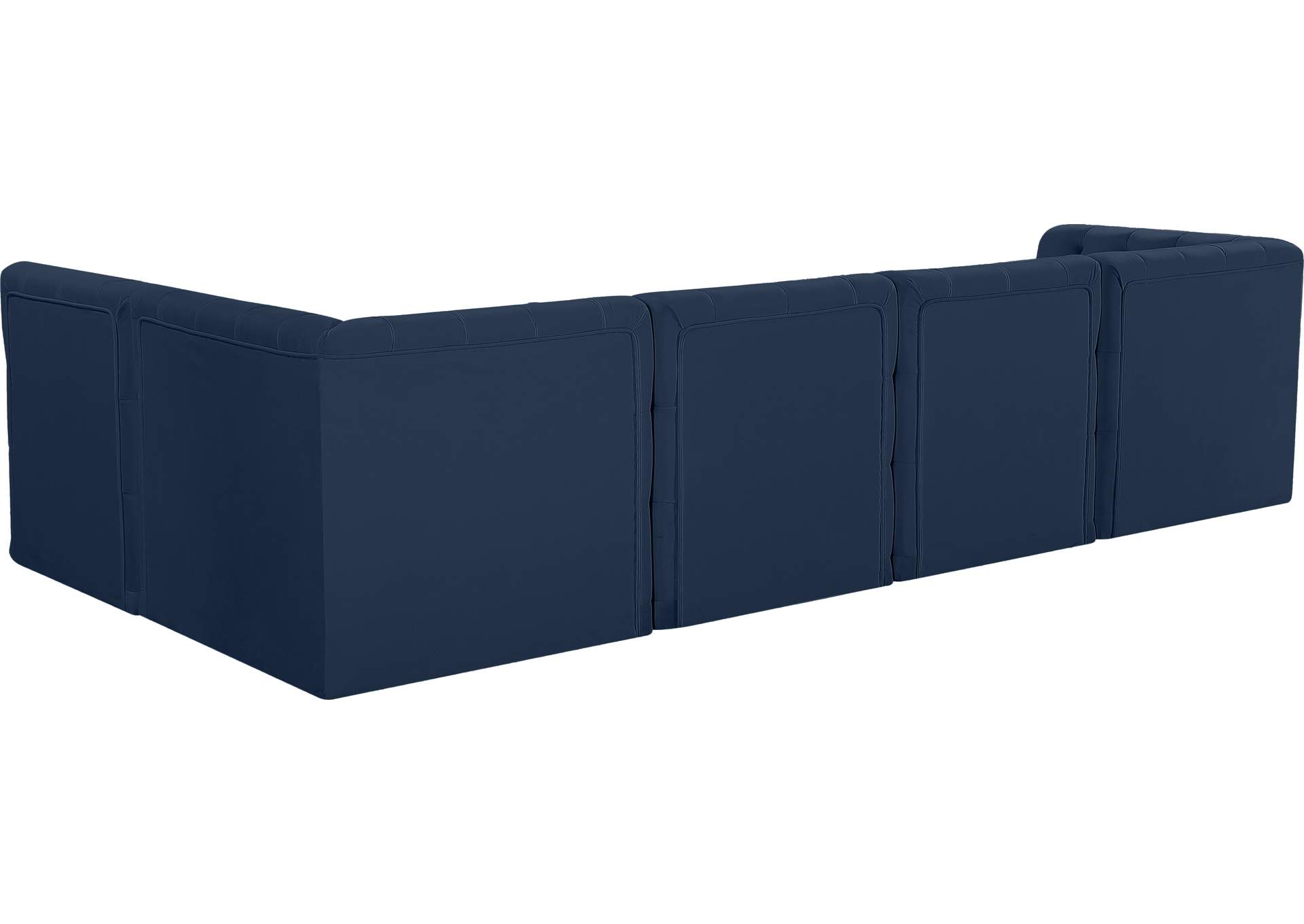 Tuft Navy Velvet Modular Sectional,Meridian Furniture