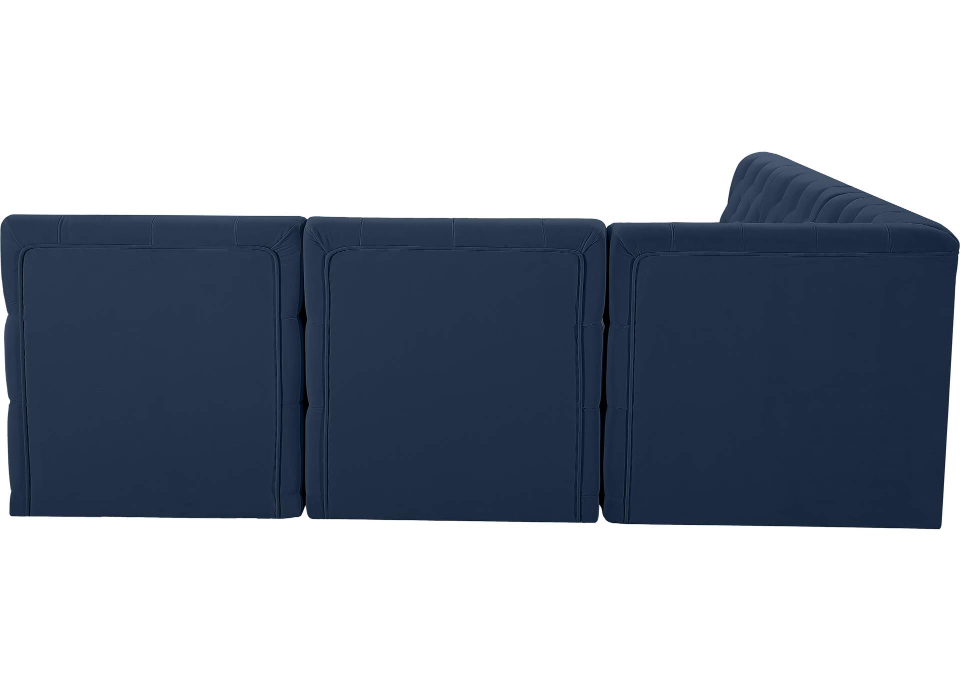 Tuft Navy Velvet Modular Sectional,Meridian Furniture