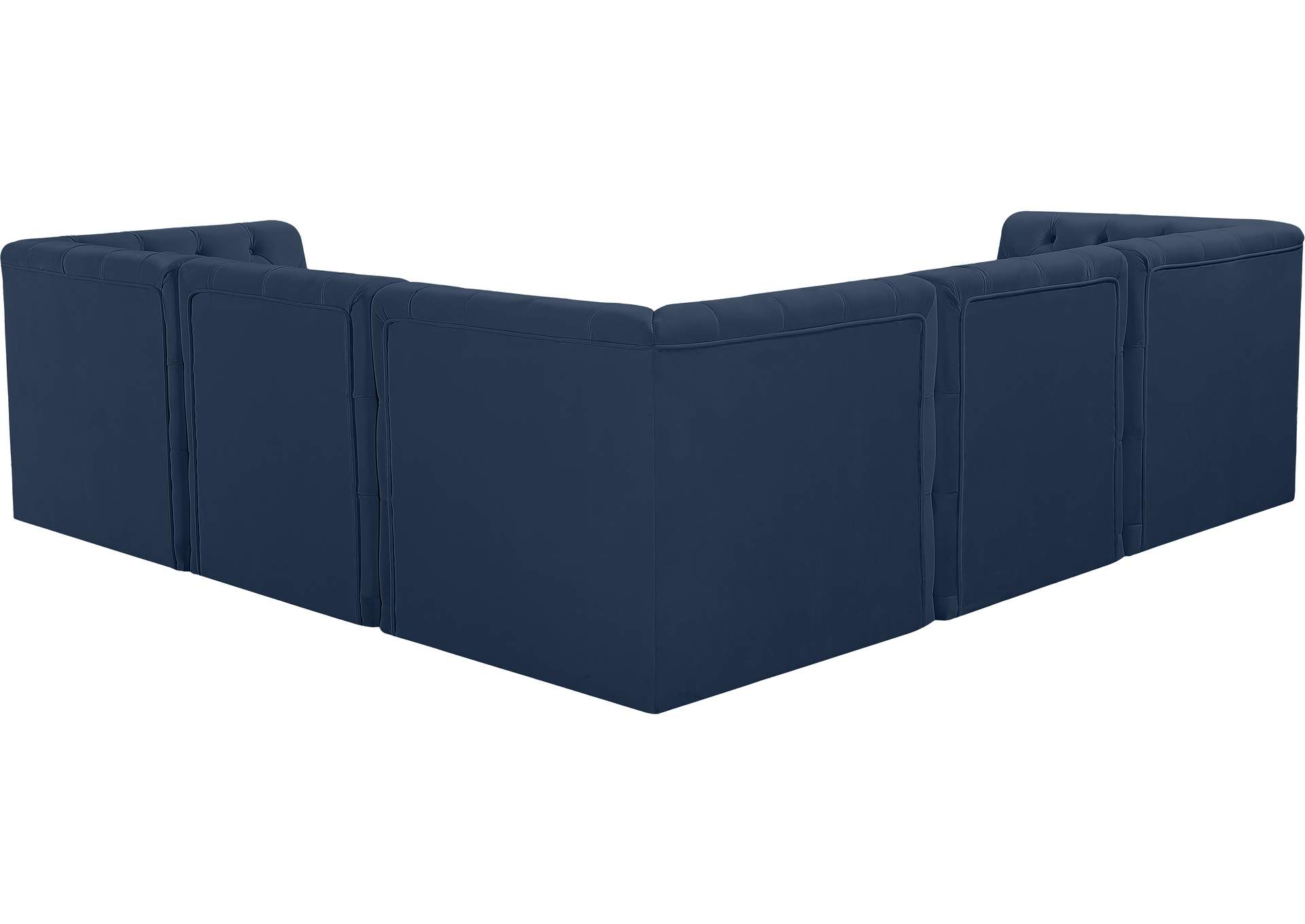 Tuft Navy Velvet Modular Sectional,Meridian Furniture