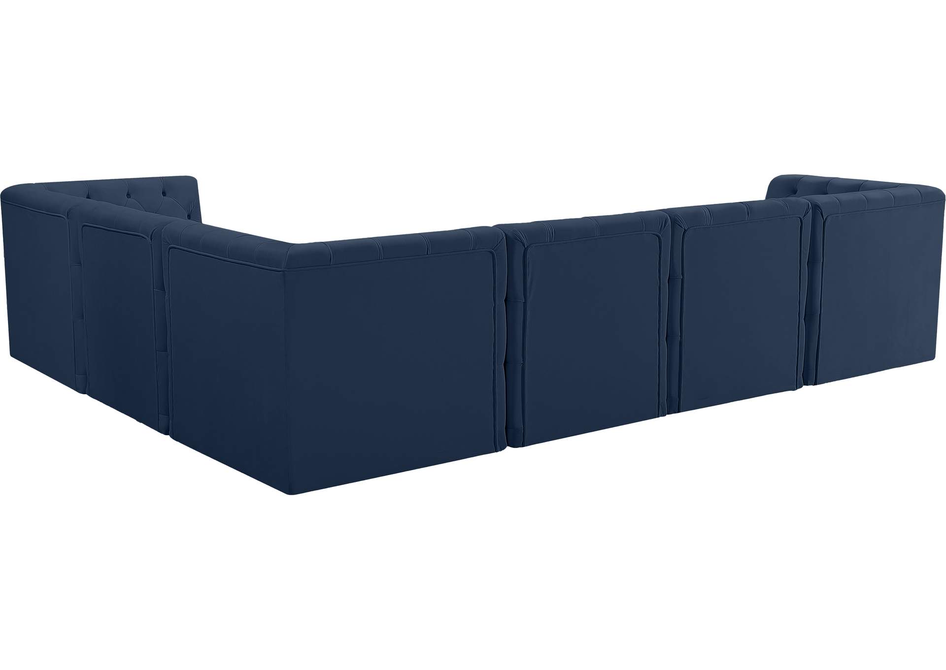 Tuft Navy Velvet Modular Sectional,Meridian Furniture