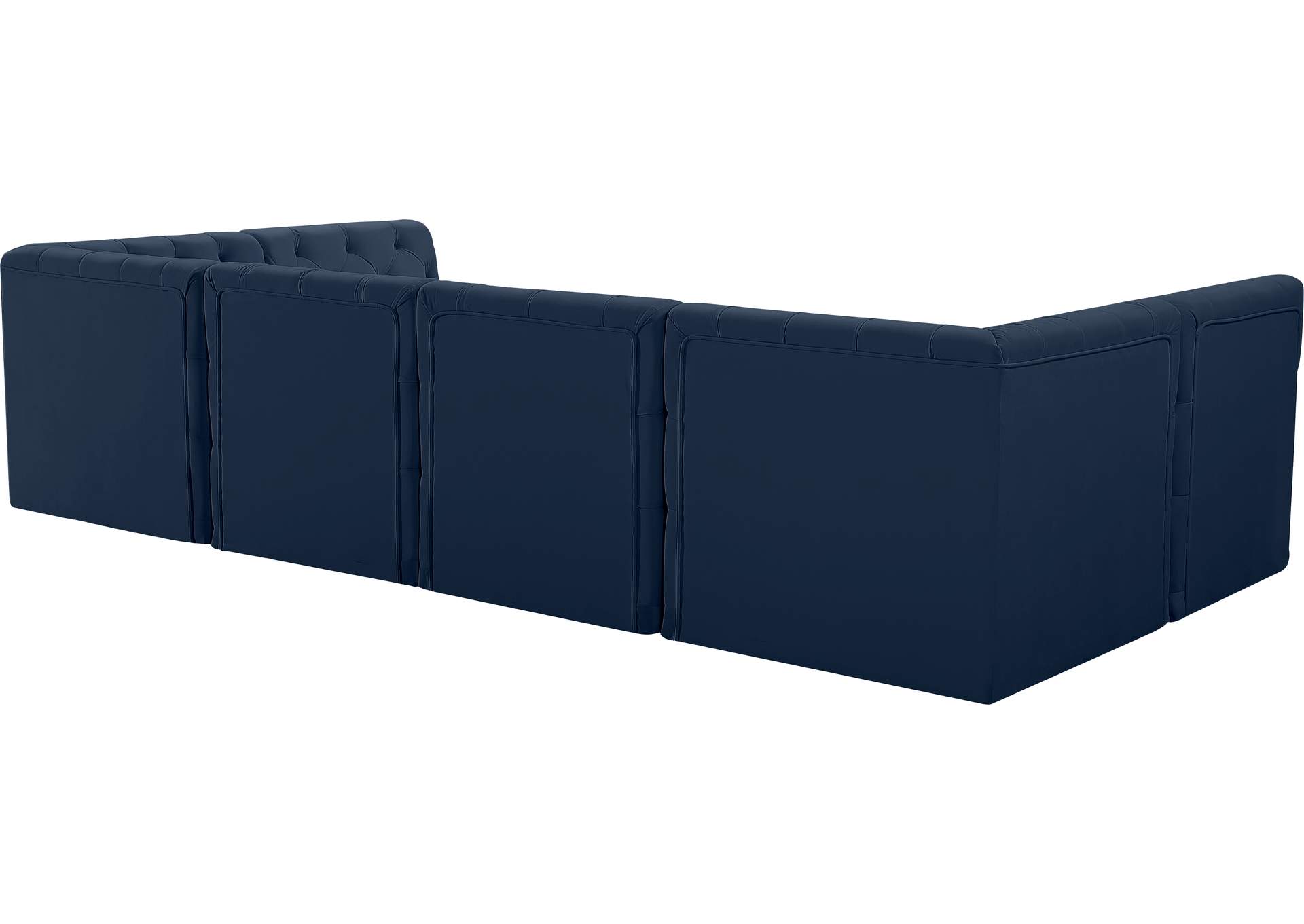 Tuft Navy Velvet Modular Sectional,Meridian Furniture