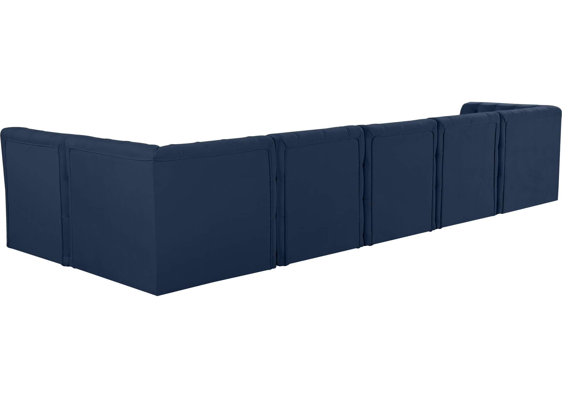 Tuft Navy Velvet Modular Sectional,Meridian Furniture