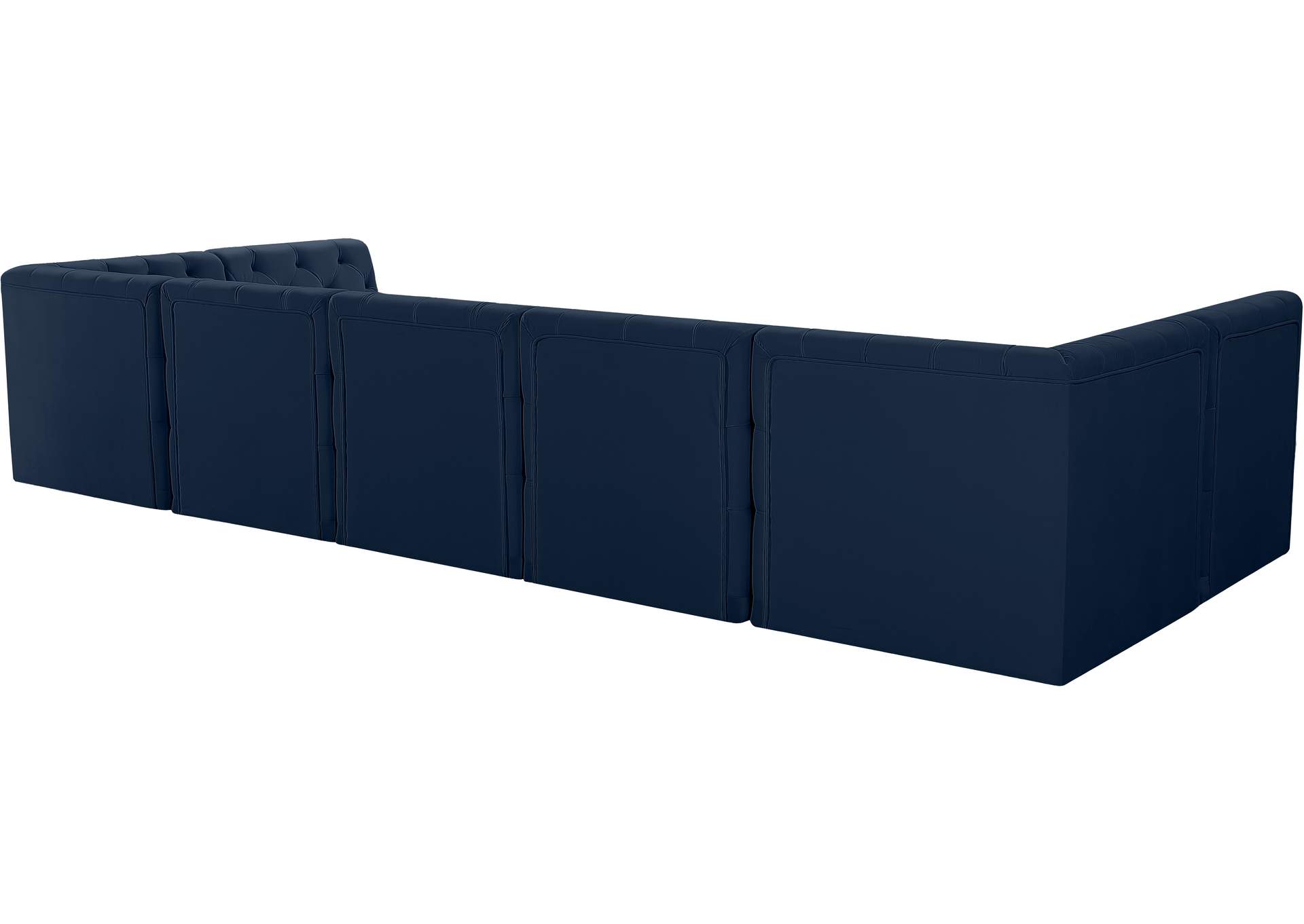 Tuft Navy Velvet Modular Sectional,Meridian Furniture