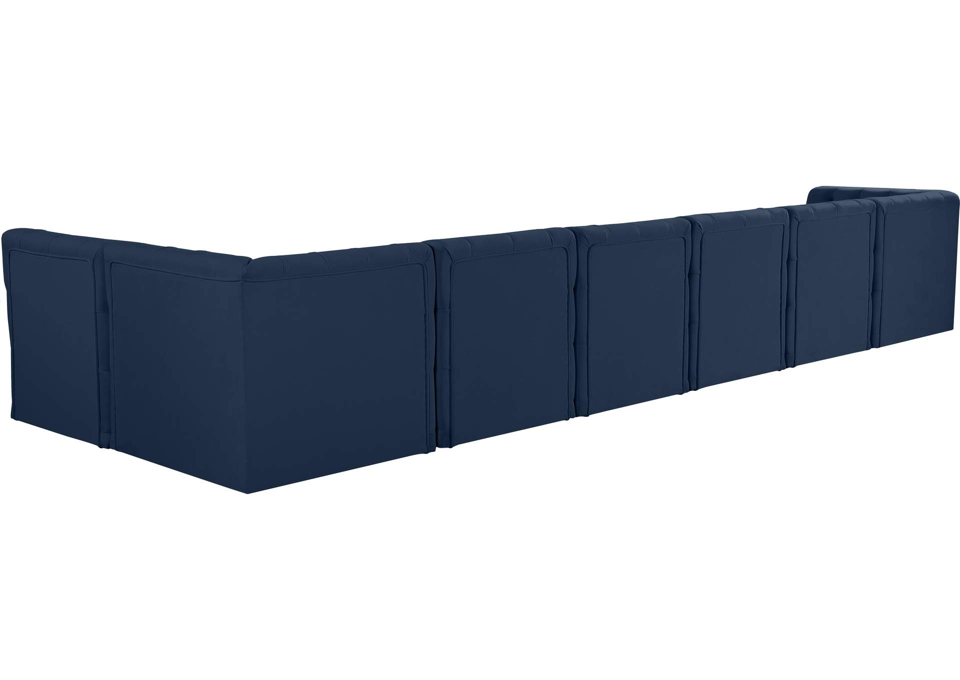 Tuft Navy Velvet Modular Sectional,Meridian Furniture