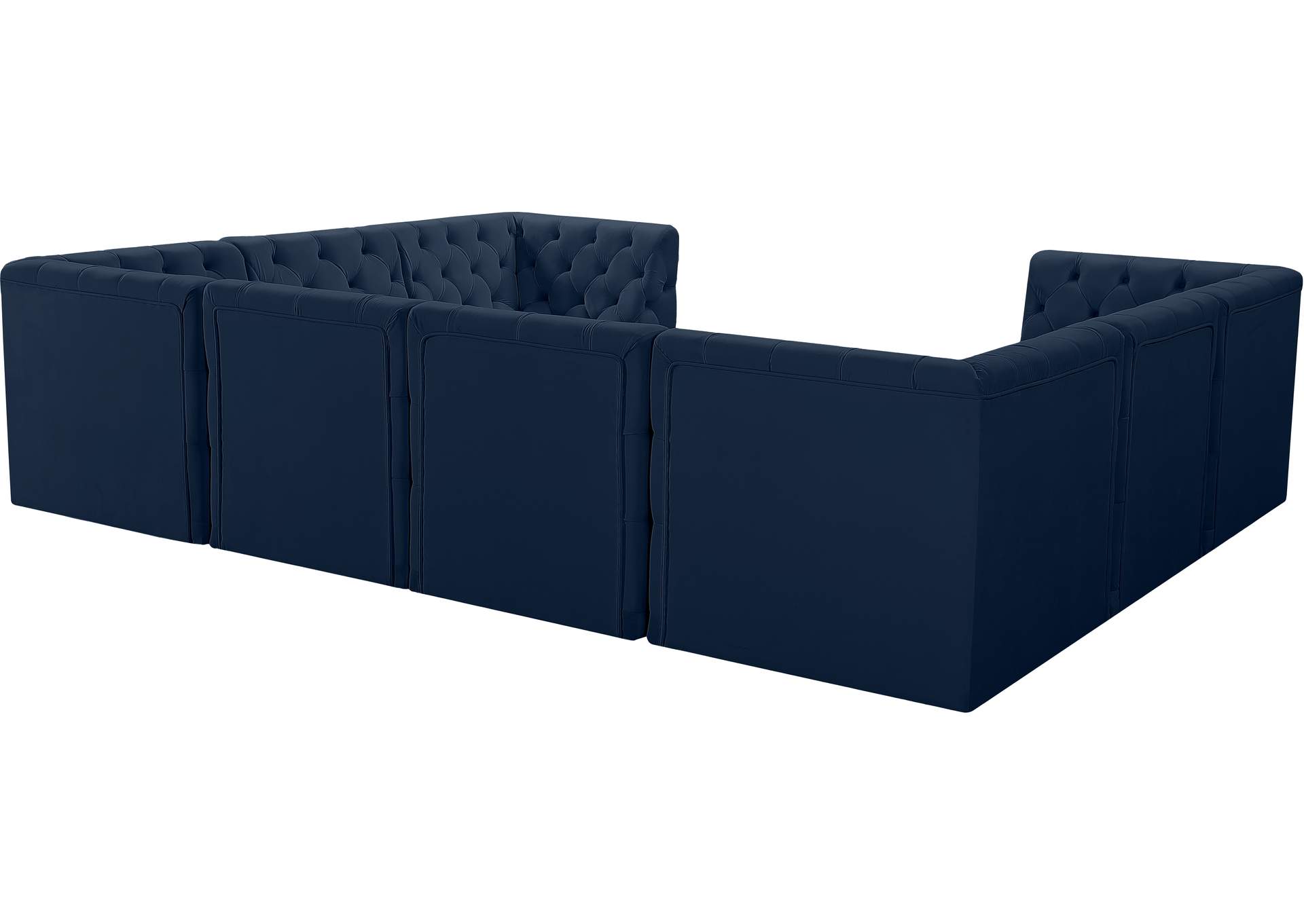 Tuft Navy Velvet Modular Sectional,Meridian Furniture