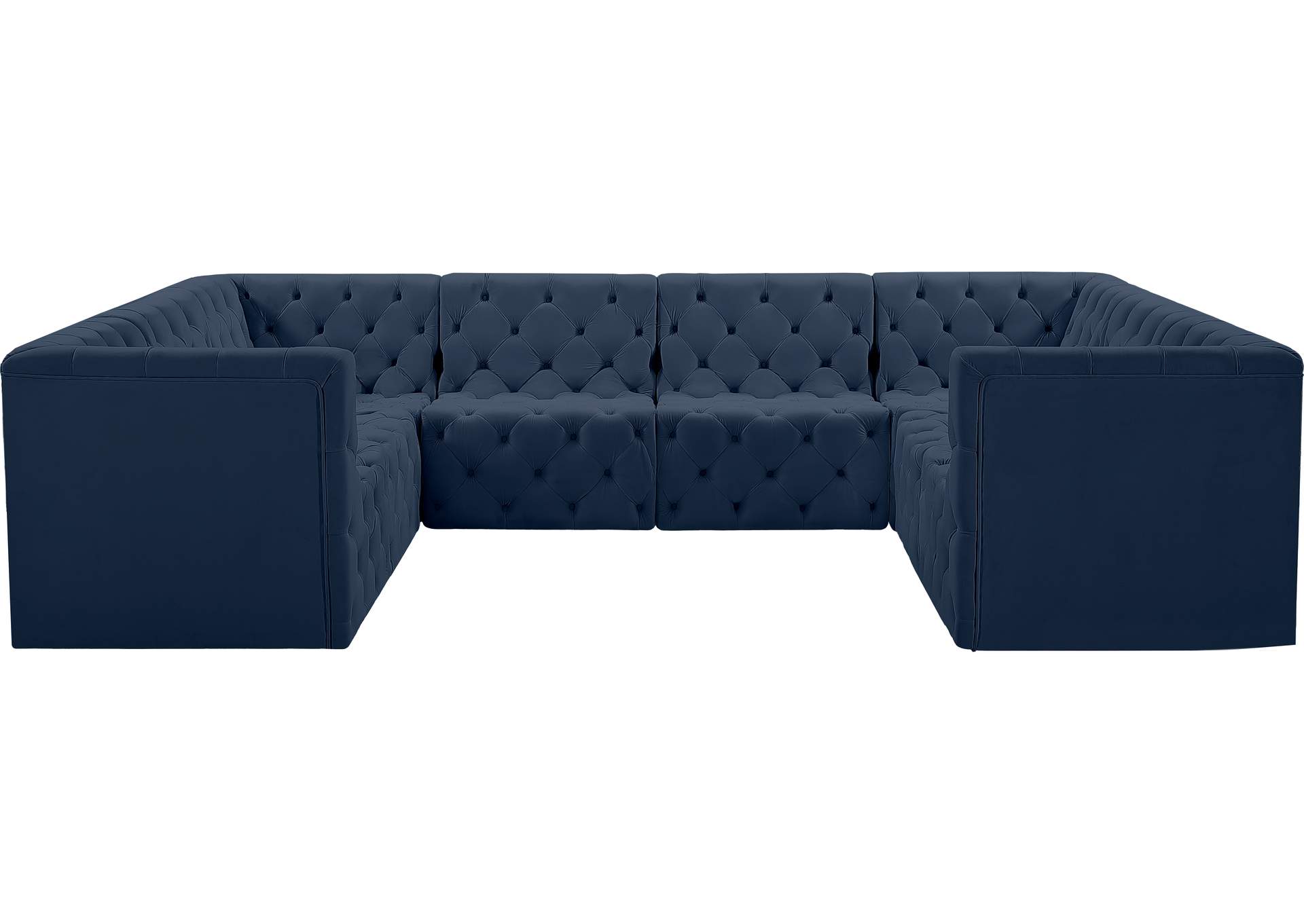 Tuft Navy Velvet Modular Sectional,Meridian Furniture