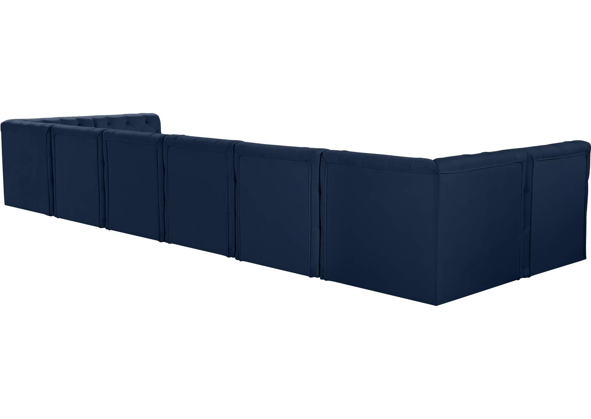 Tuft Navy Velvet Modular Sectional,Meridian Furniture