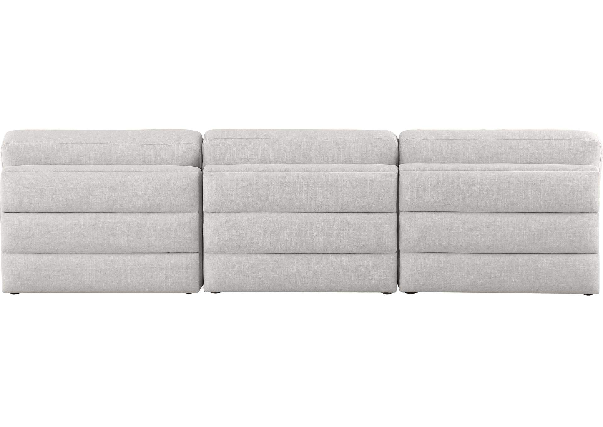 Beckham Beige Durable Linen Textured Fabric Modular Sofa,Meridian Furniture