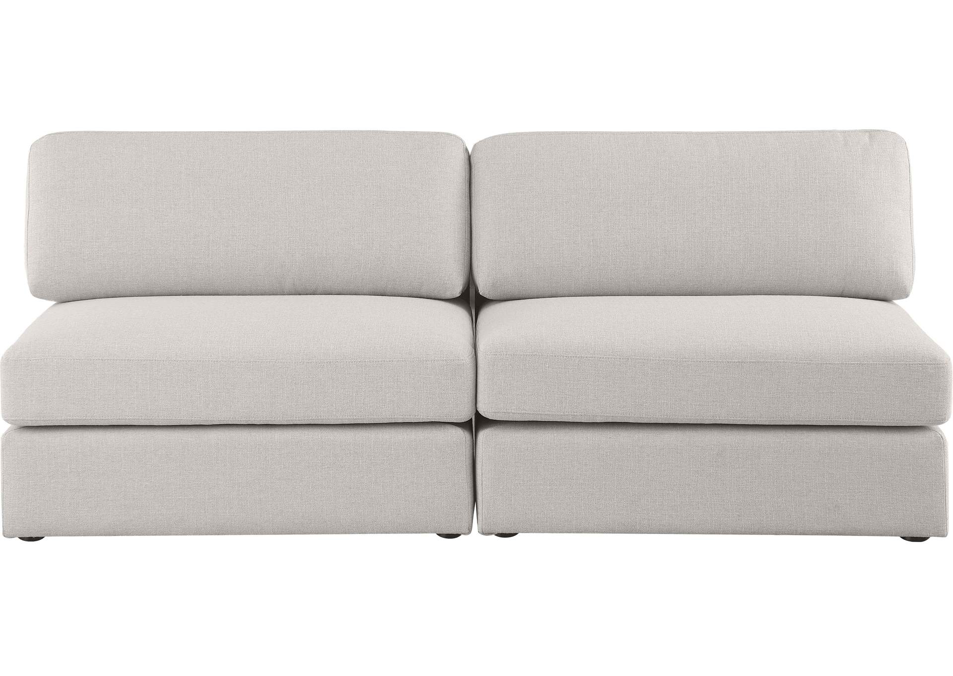 Beckham Beige Durable Linen Textured Fabric Modular Sofa,Meridian Furniture