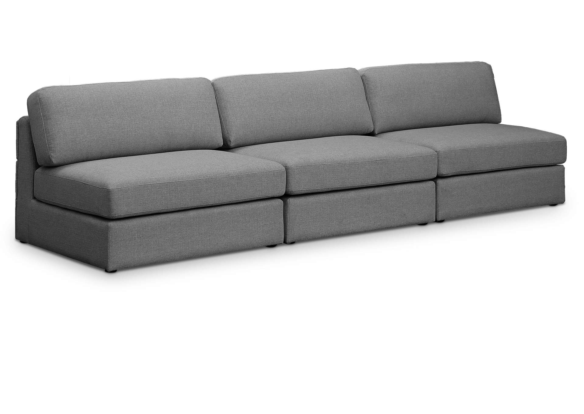 Beckham Grey Durable Linen Textured Fabric Modular Sofa,Meridian Furniture