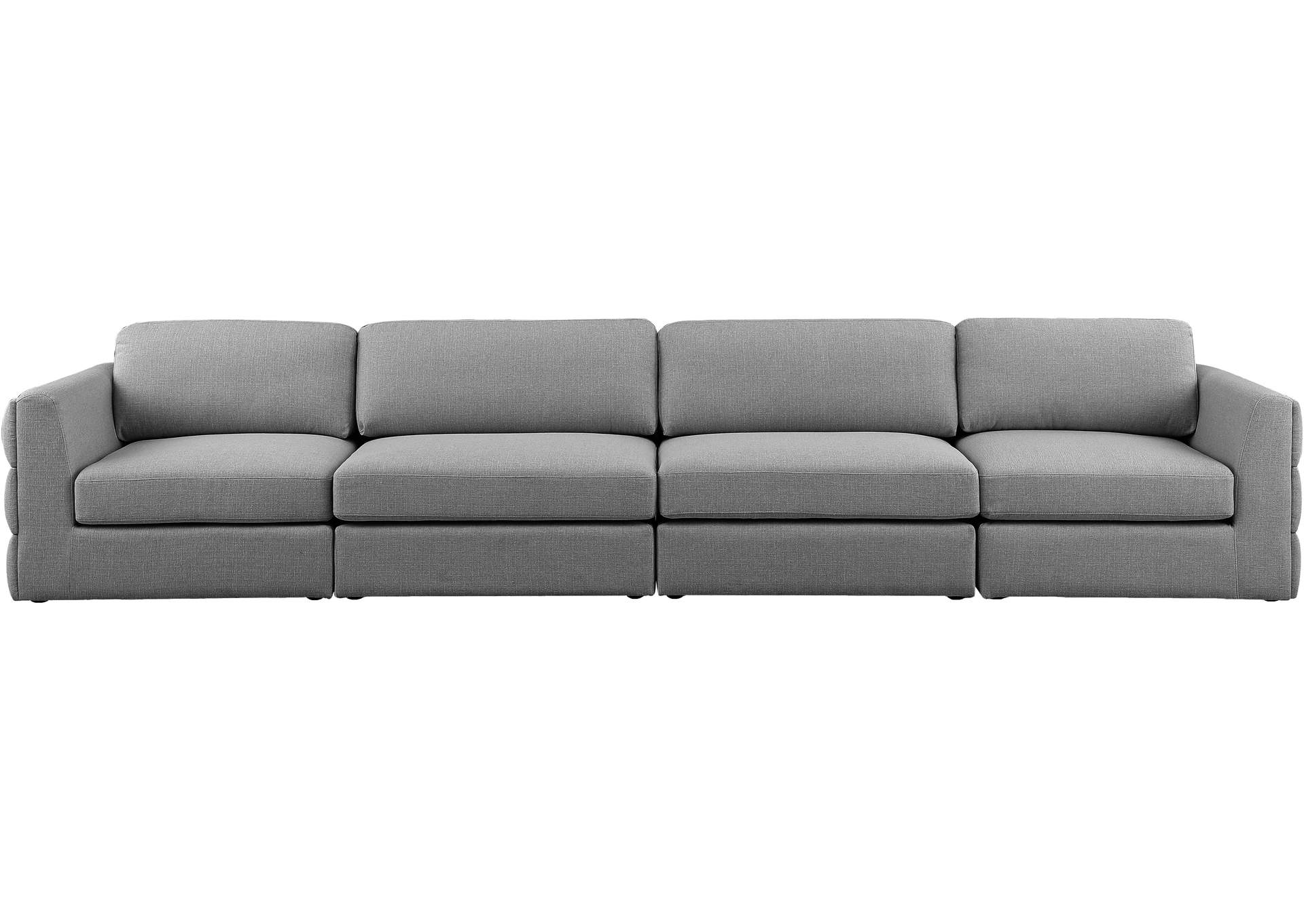 Beckham Grey Durable Linen Textured Fabric Modular Sofa,Meridian Furniture