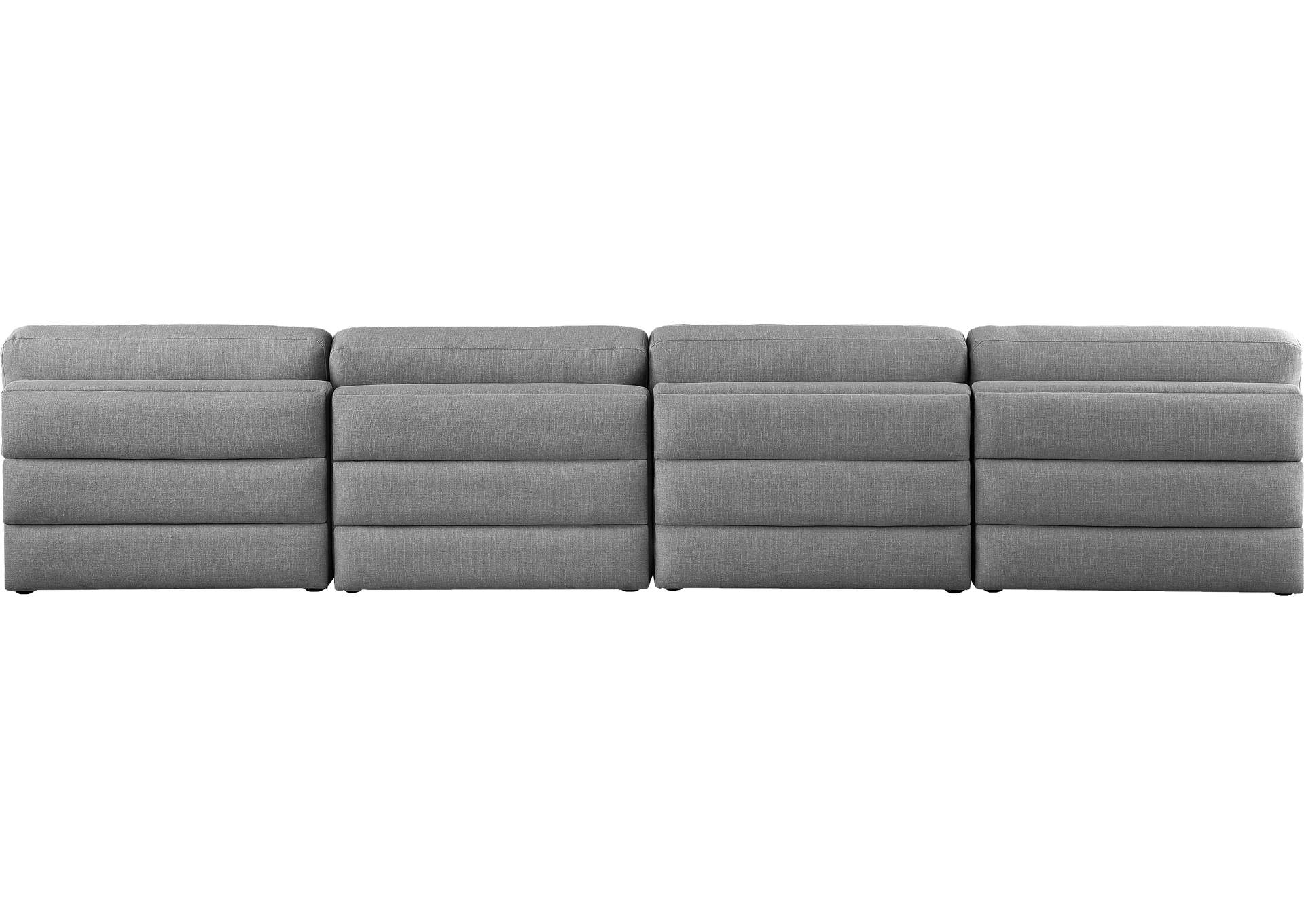 Beckham Grey Durable Linen Textured Fabric Modular Sofa,Meridian Furniture