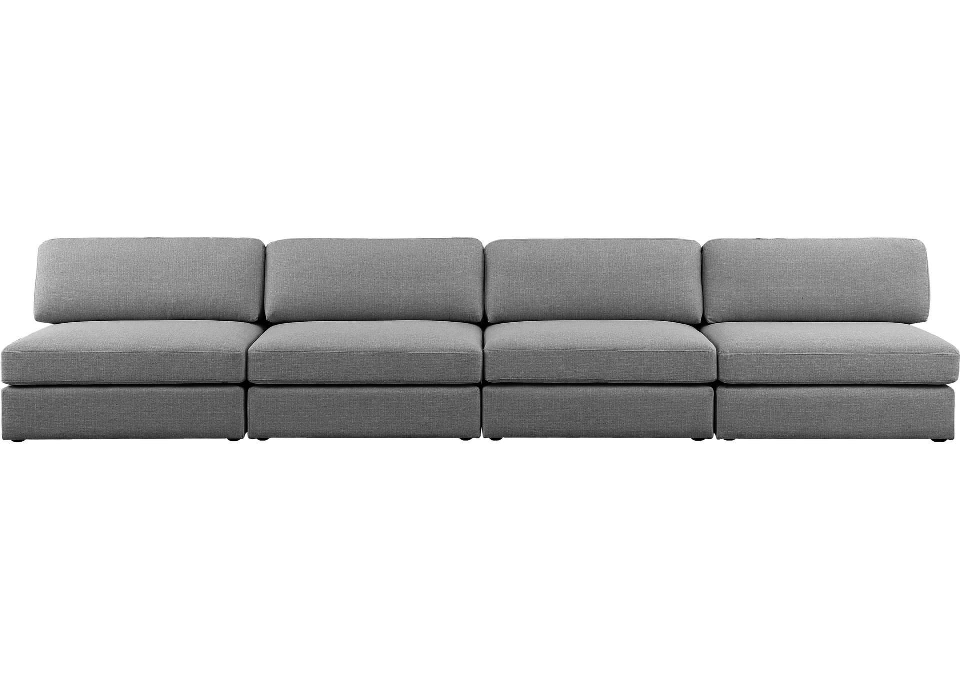 Beckham Grey Durable Linen Textured Fabric Modular Sofa,Meridian Furniture