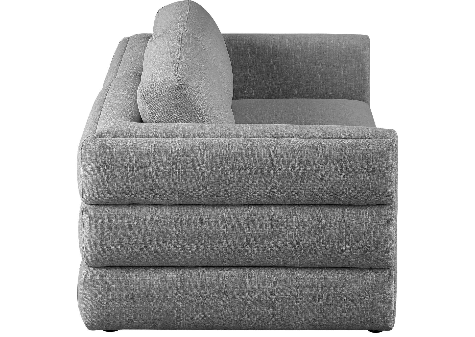 Beckham Grey Durable Linen Textured Fabric Modular Sofa,Meridian Furniture