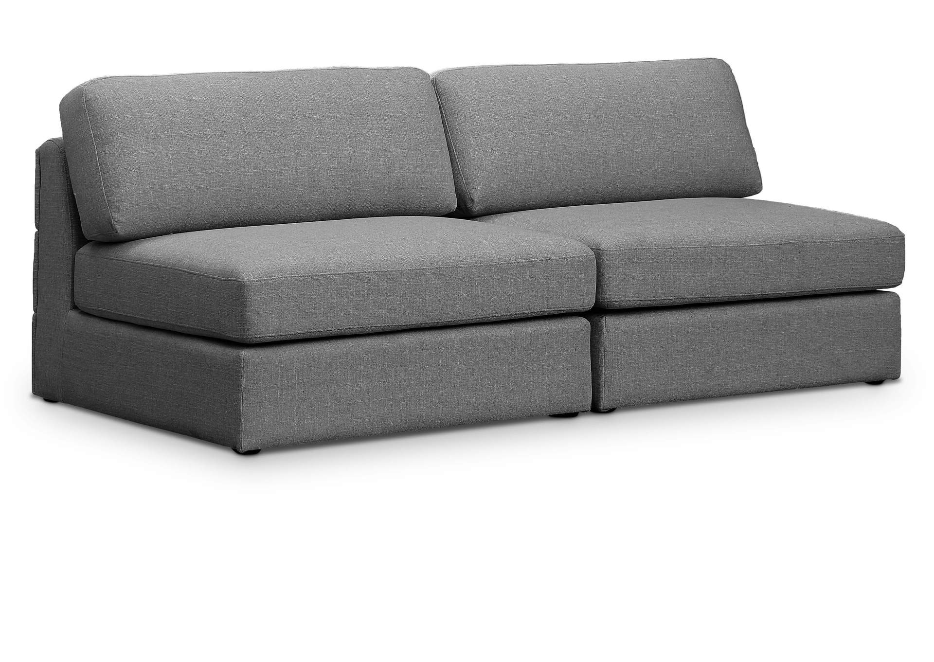 Beckham Grey Durable Linen Textured Fabric Modular Sofa,Meridian Furniture