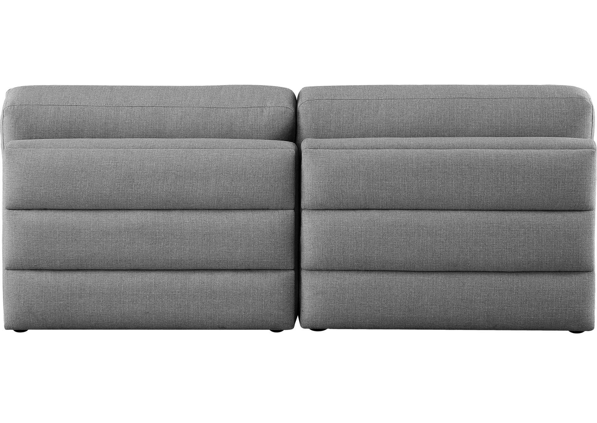 Beckham Grey Durable Linen Textured Fabric Modular Sofa,Meridian Furniture