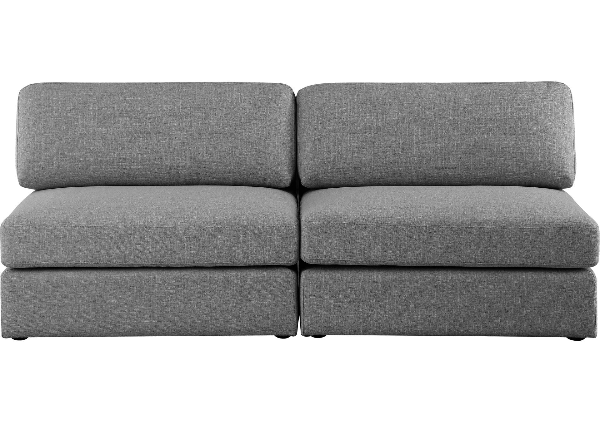 Beckham Grey Durable Linen Textured Fabric Modular Sofa,Meridian Furniture