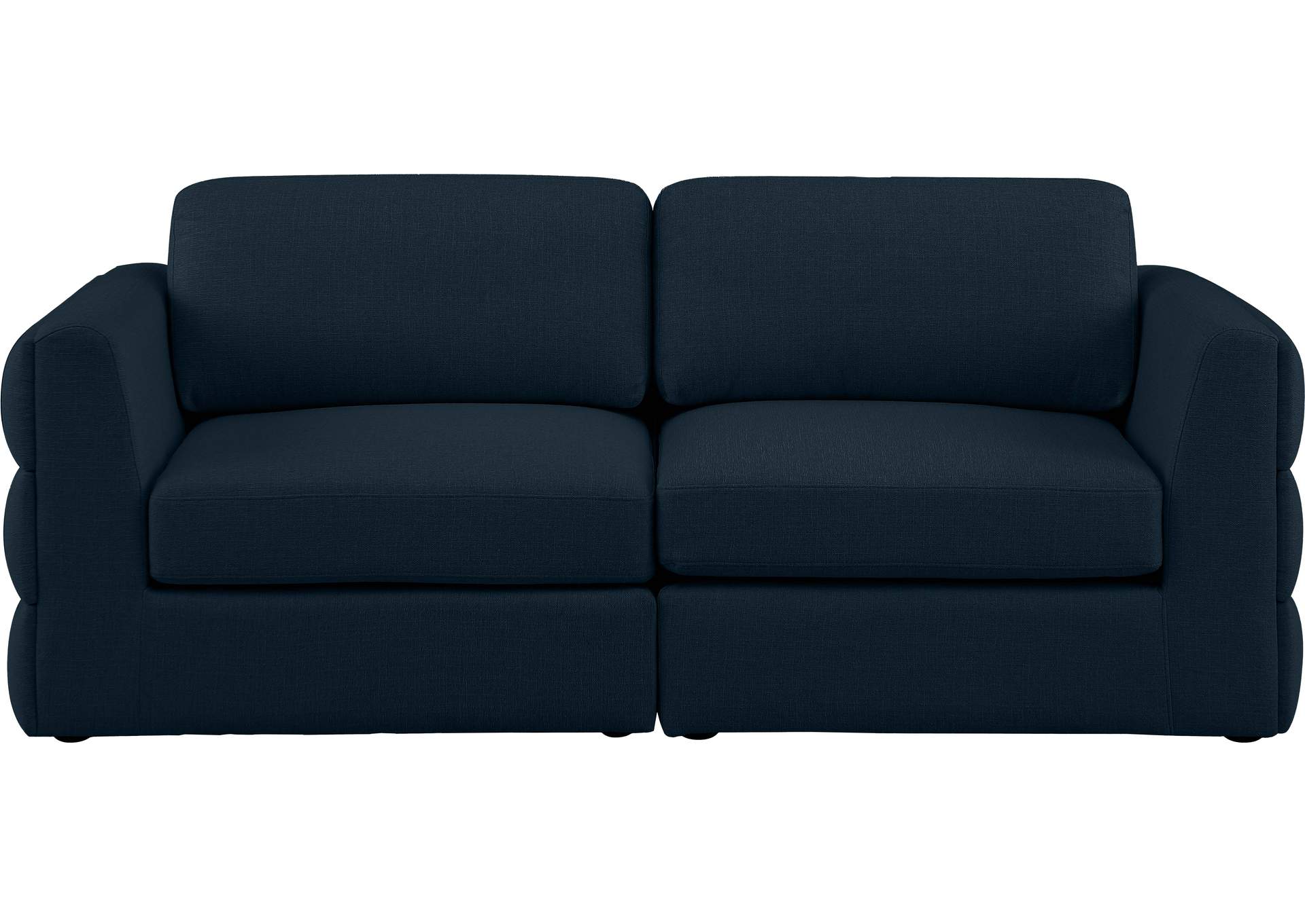 Beckham Navy Durable Linen Textured Fabric Modular Sofa,Meridian Furniture