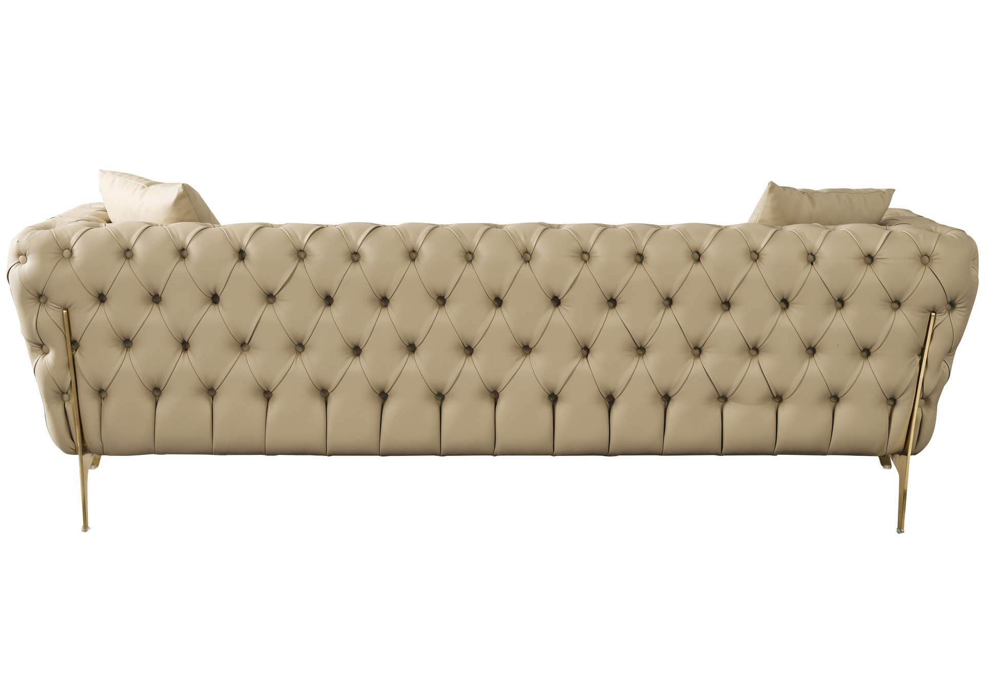 Aurora Beige Faux Leather Sofa,Meridian Furniture