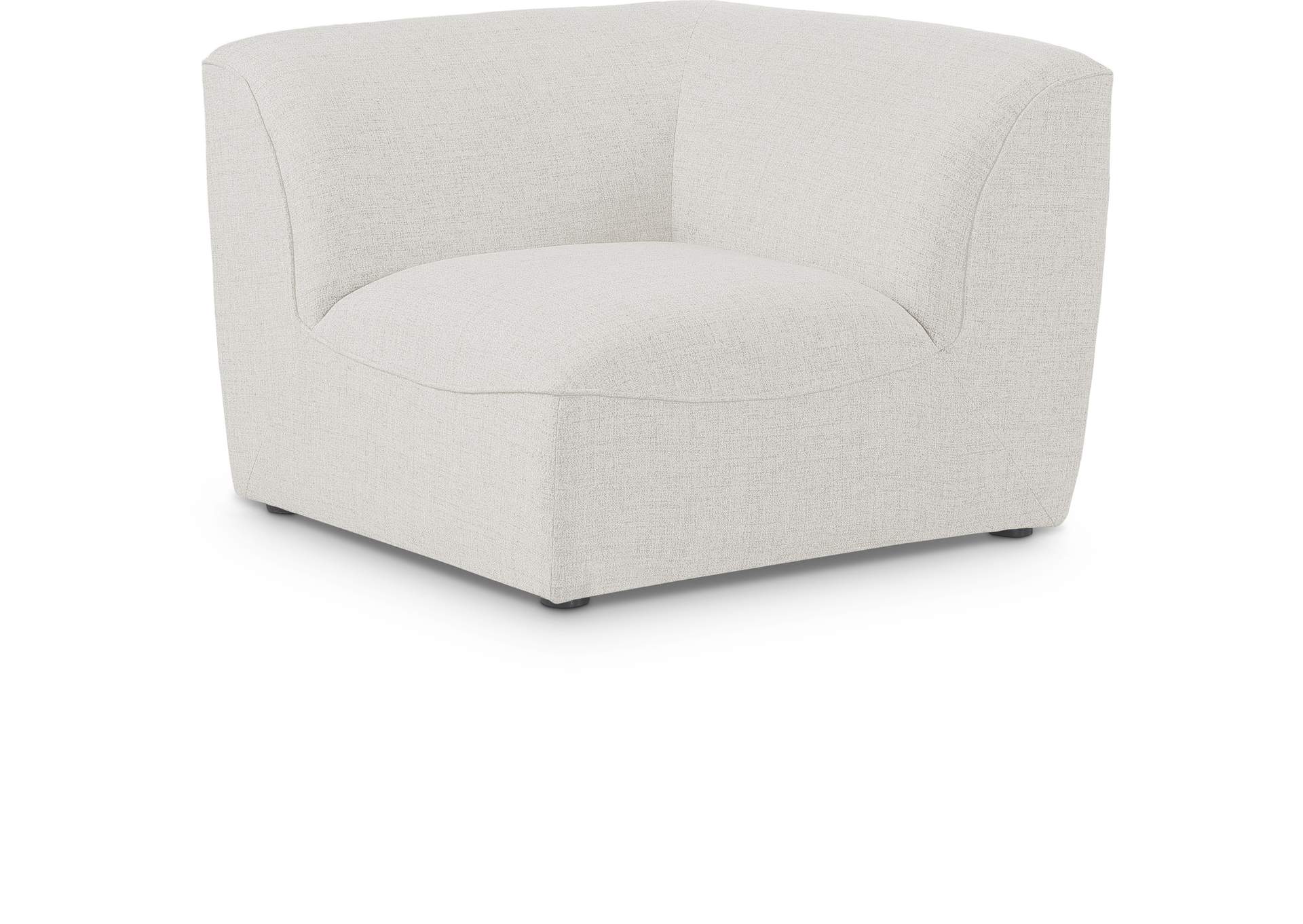 Miramar Cream Durable Linen Corner,Meridian Furniture