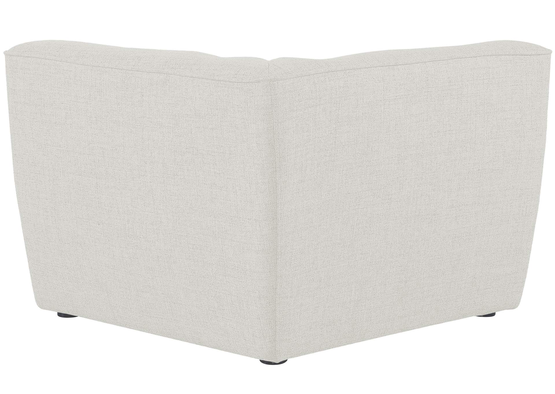 Miramar Cream Durable Linen Corner,Meridian Furniture