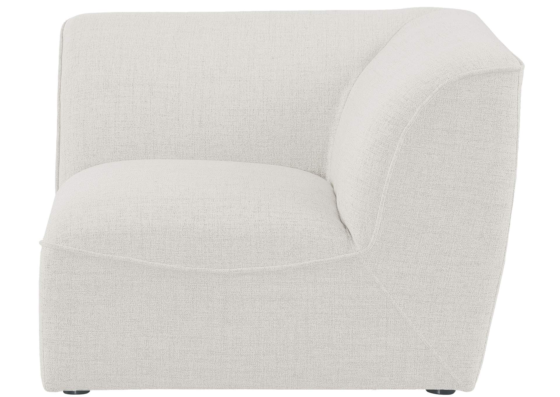 Miramar Cream Durable Linen Corner,Meridian Furniture