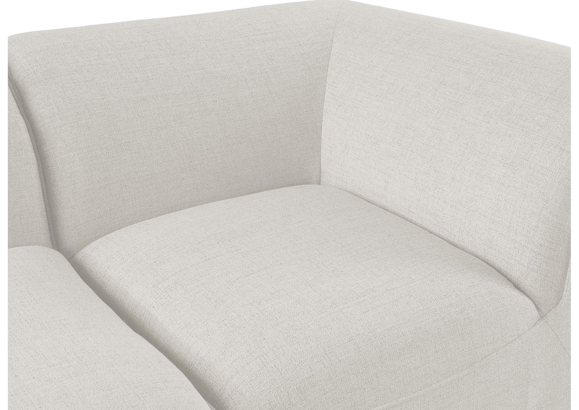 Miramar Cream Durable Linen Corner,Meridian Furniture