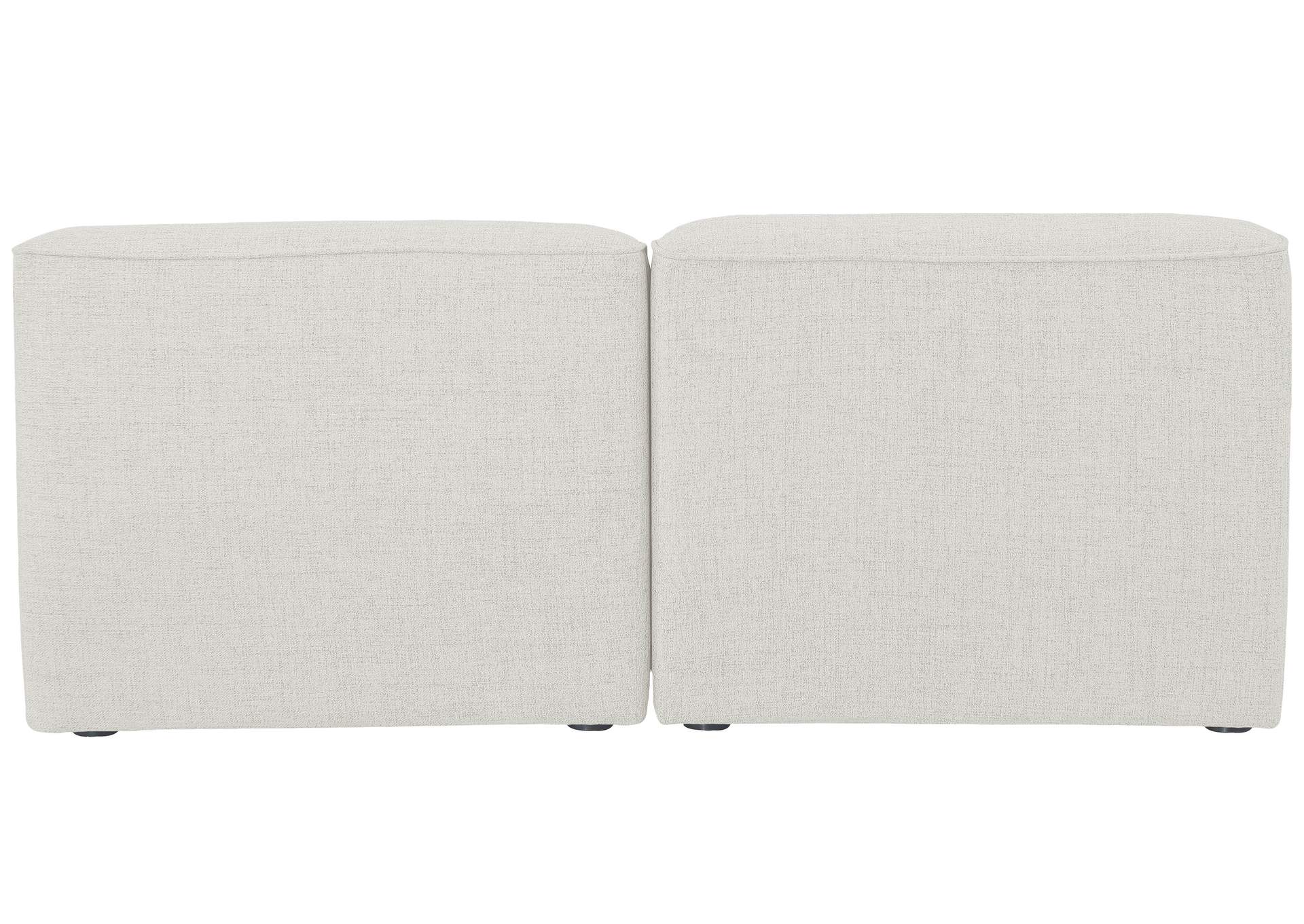 Miramar Cream Durable Linen Textured Modular Sofa,Meridian Furniture