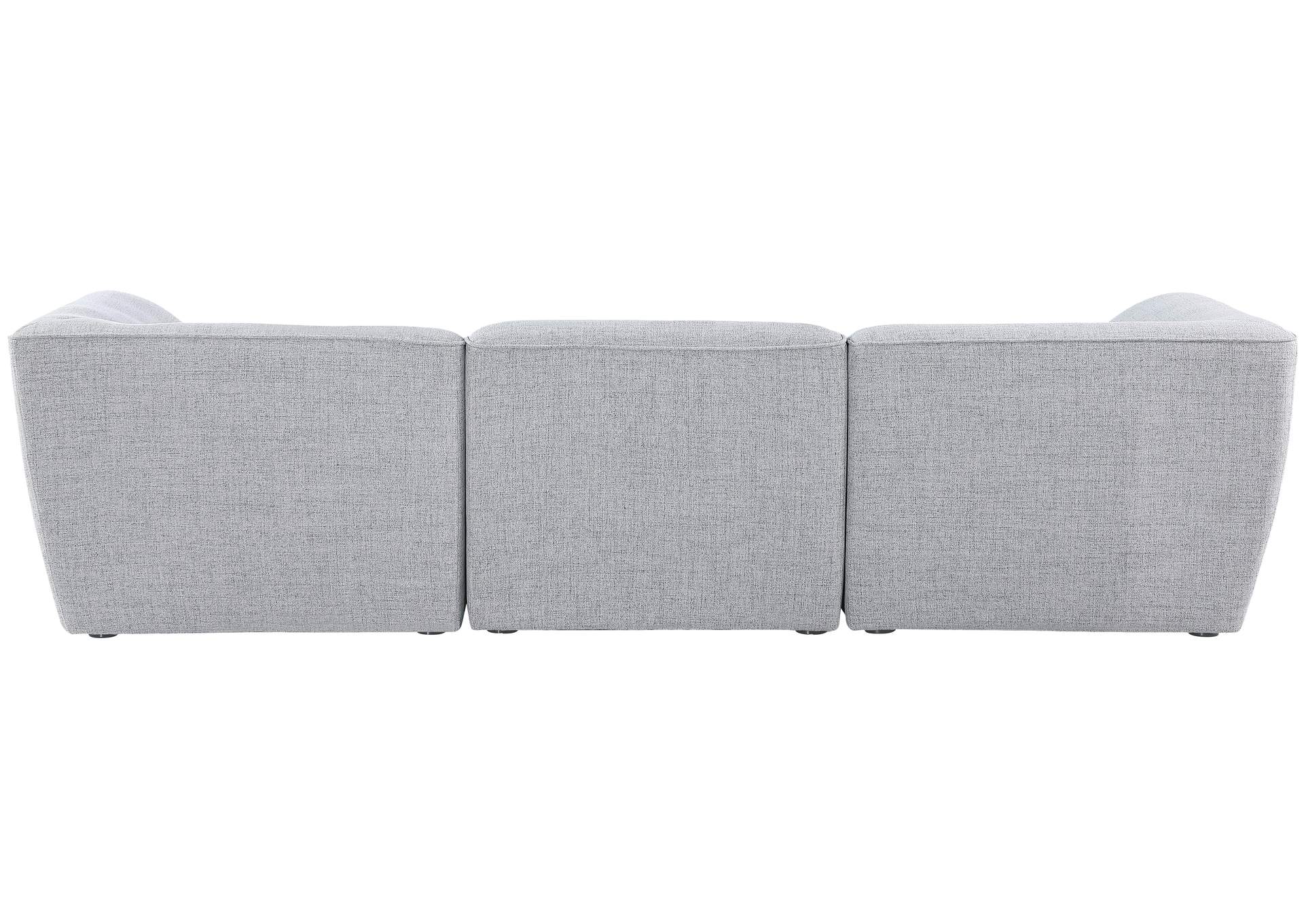 Miramar Grey Durable Linen Textured Modular Sofa,Meridian Furniture