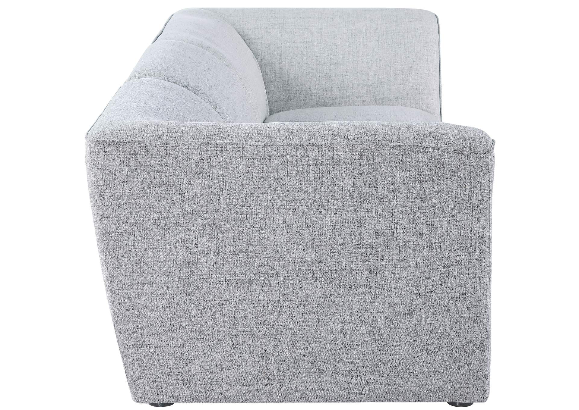 Miramar Grey Durable Linen Textured Modular Sofa,Meridian Furniture