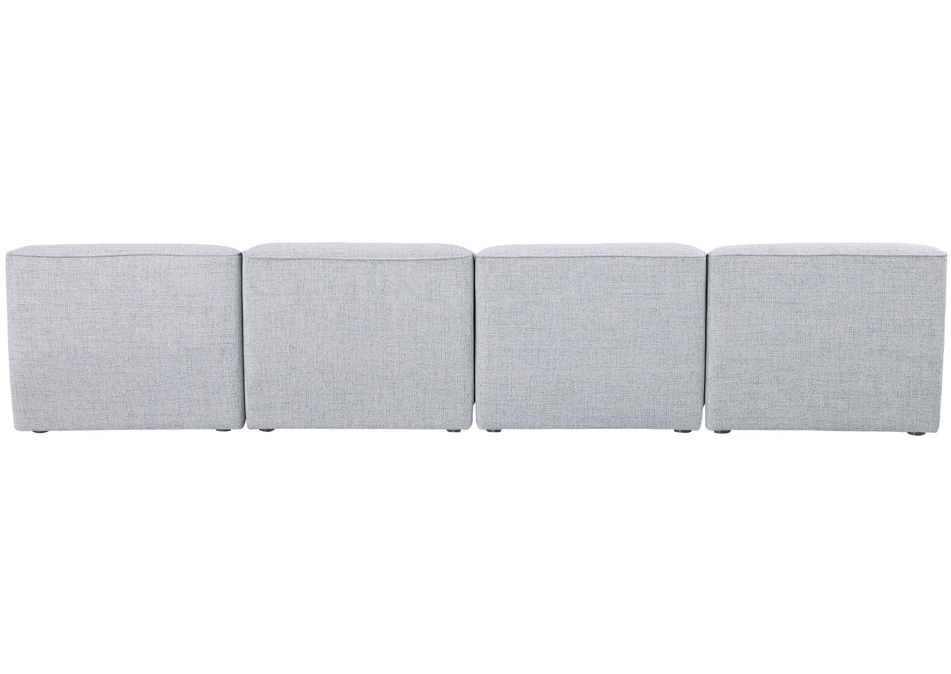 Miramar Grey Durable Linen Textured Modular Sofa,Meridian Furniture