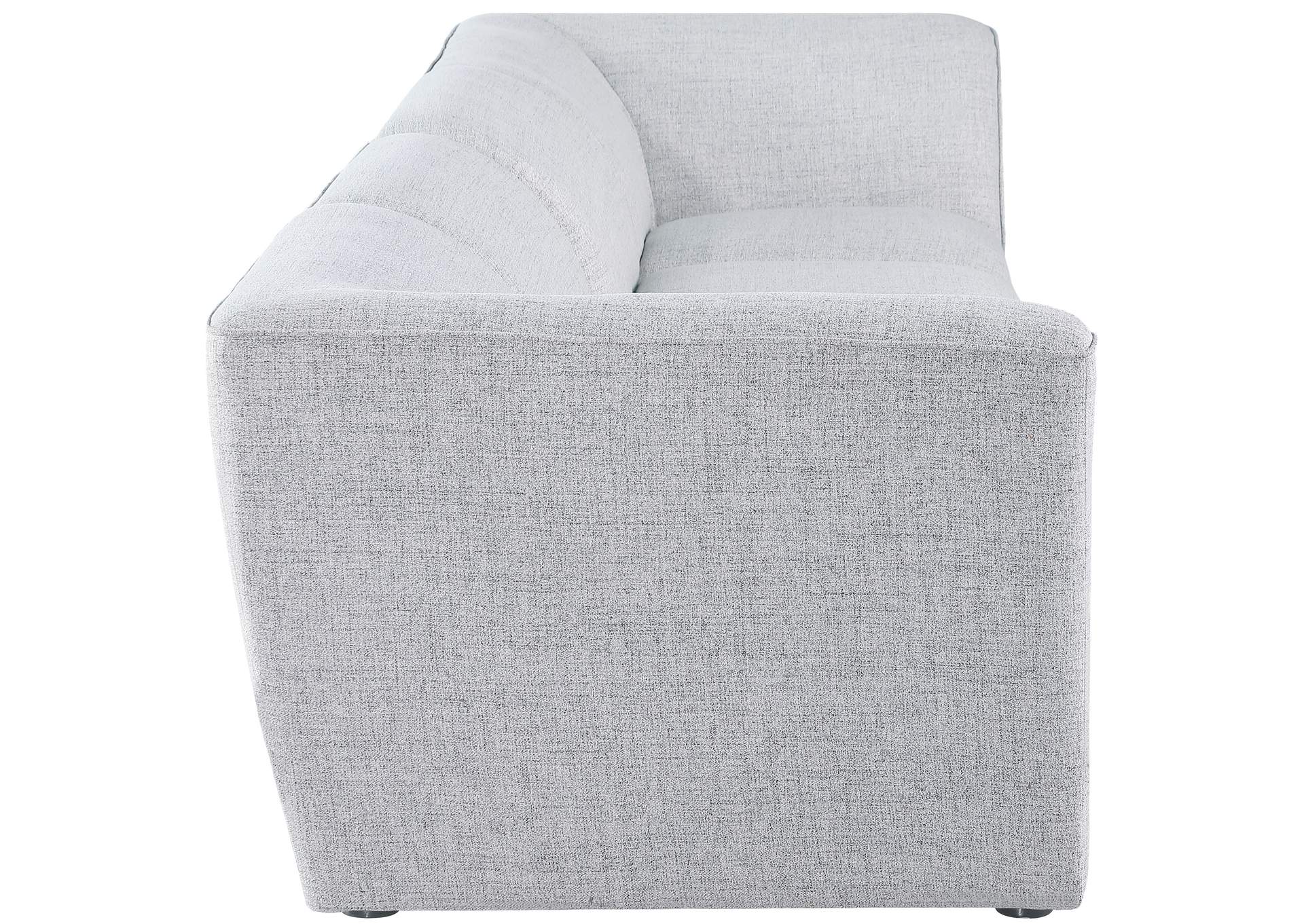 Miramar Grey Durable Linen Textured Modular Sofa,Meridian Furniture