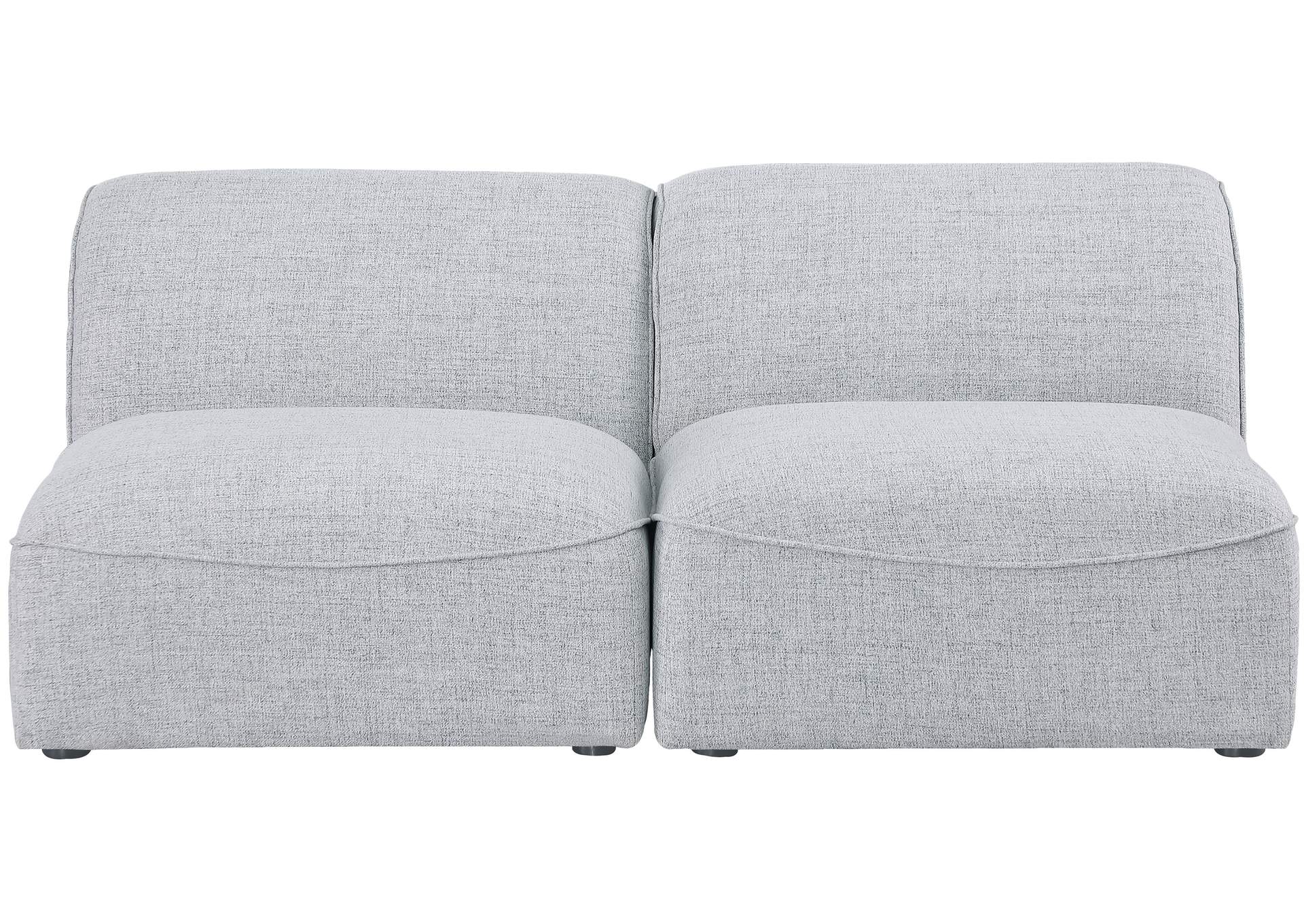 Miramar Grey Durable Linen Textured Modular Sofa,Meridian Furniture