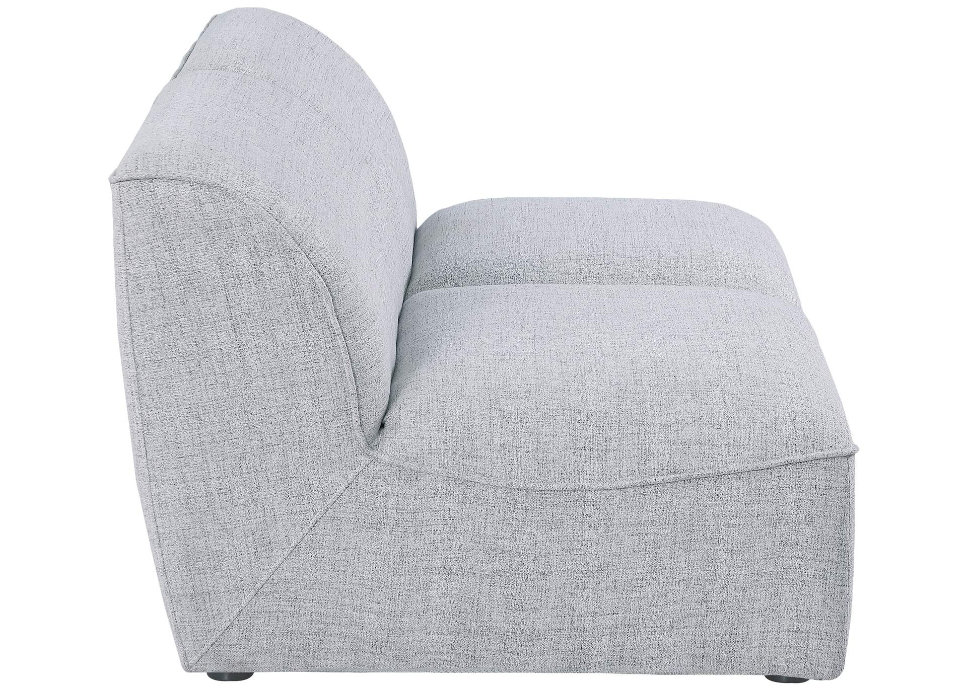 Miramar Grey Durable Linen Textured Modular Sofa,Meridian Furniture